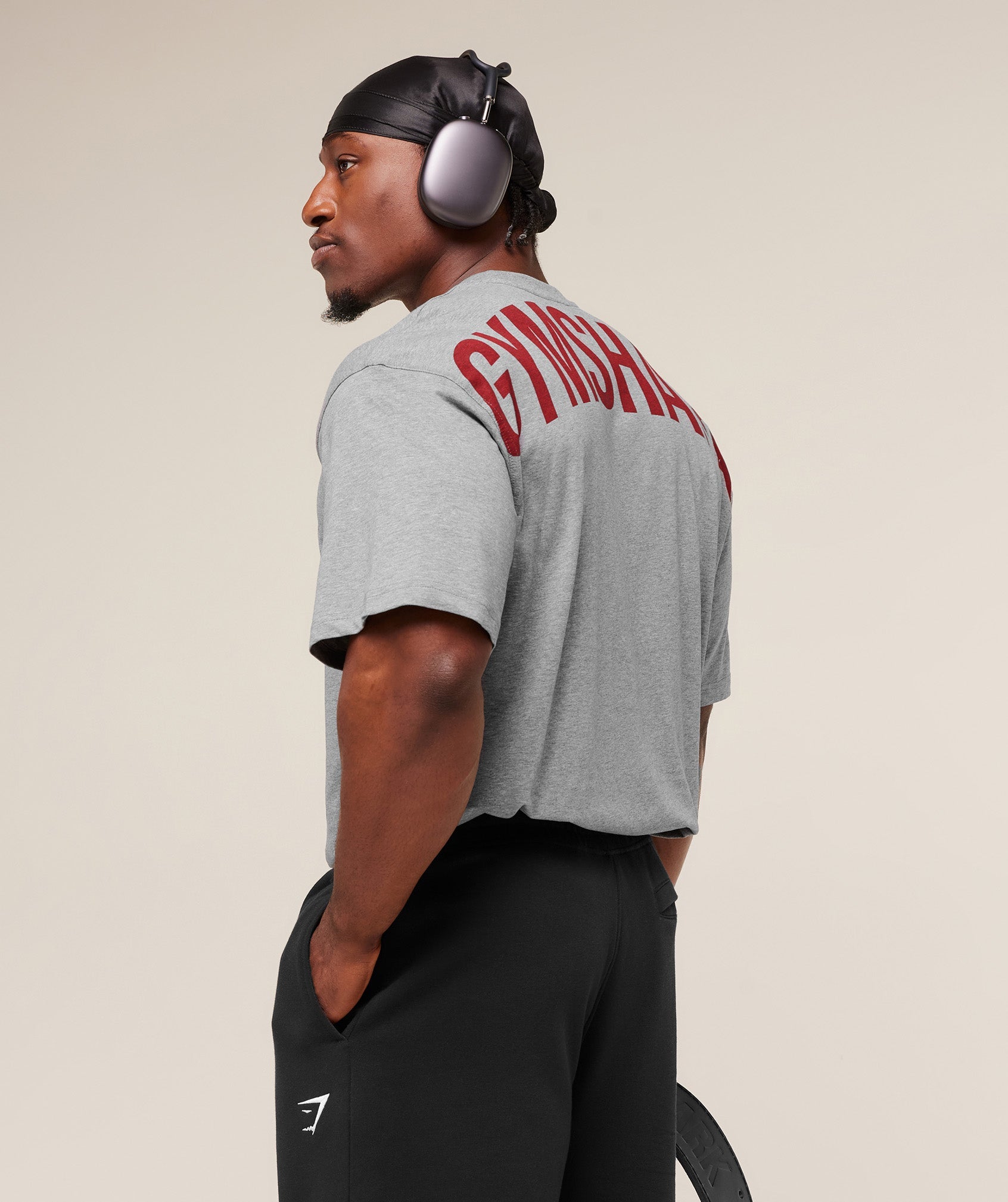 Power T-Shirt - Charcoal Core Marl/Sets Red — imagem 6
