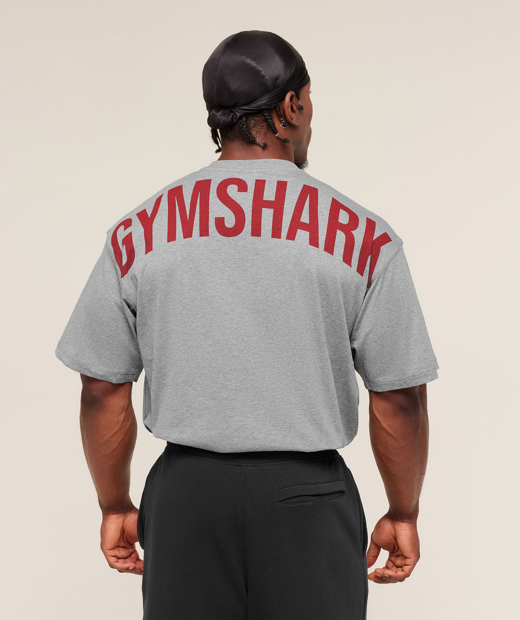 Power T-Shirt - Charcoal Core Marl/Sets Red — imagem 1