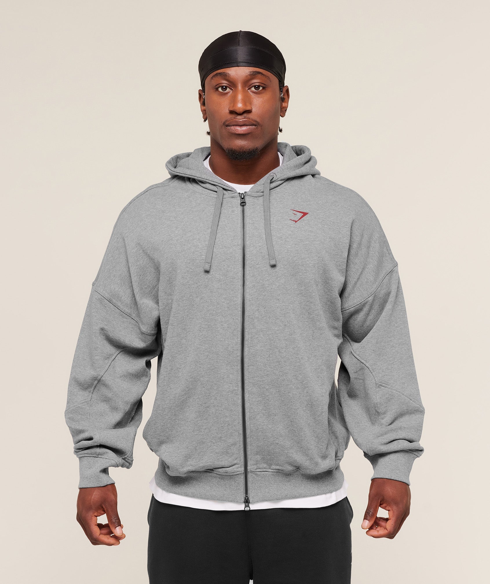 Power Zip Up Hoodie - Charcoal Core Marl — imagem 4