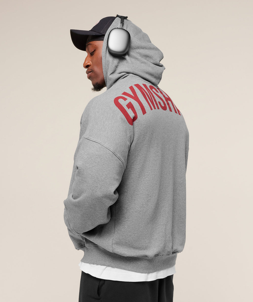 Power Zip Up Hoodie - Charcoal Core Marl — imagem 7