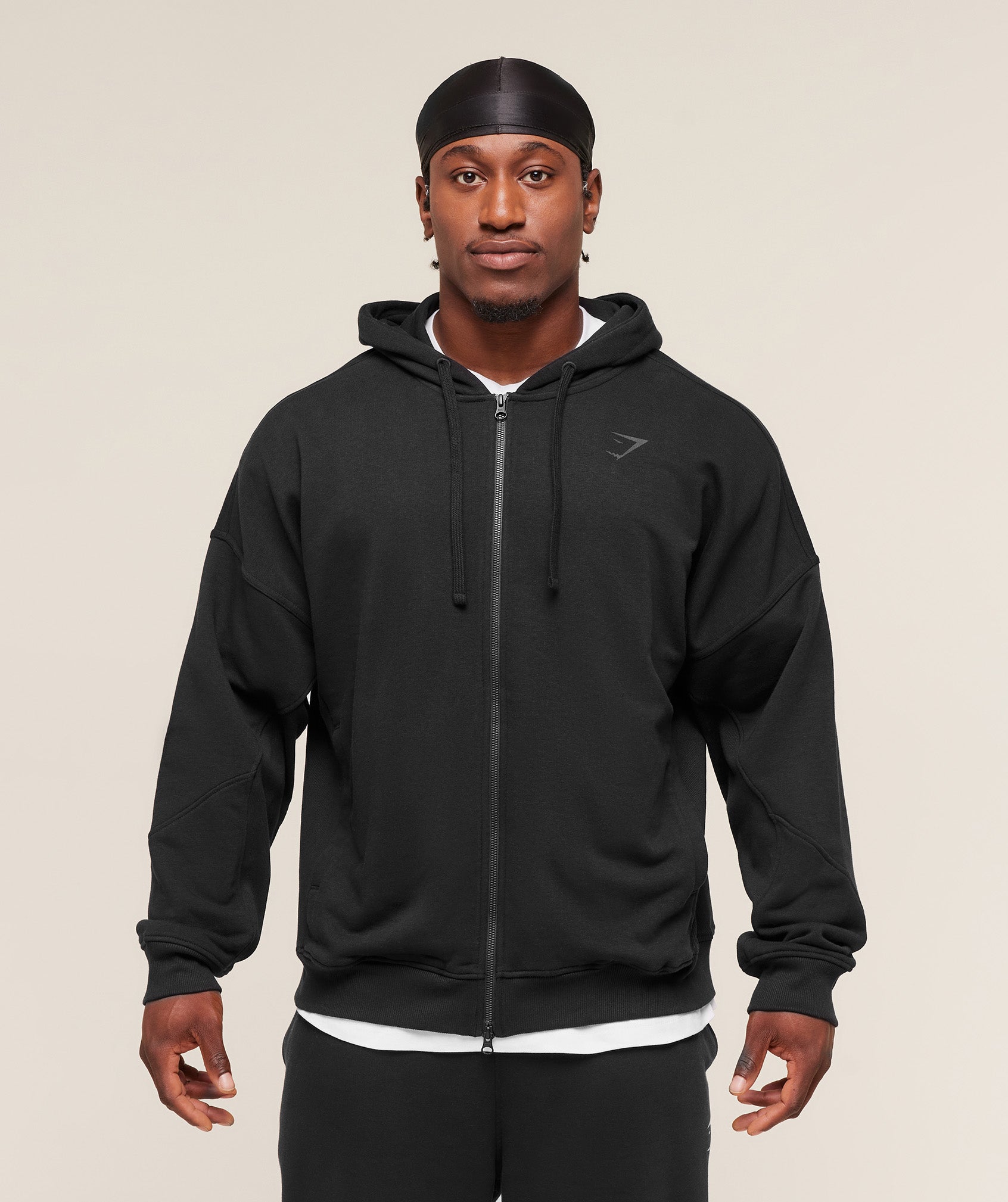 Power Zip Up Hoodie - Black/Asphalt Grey — imagem 3