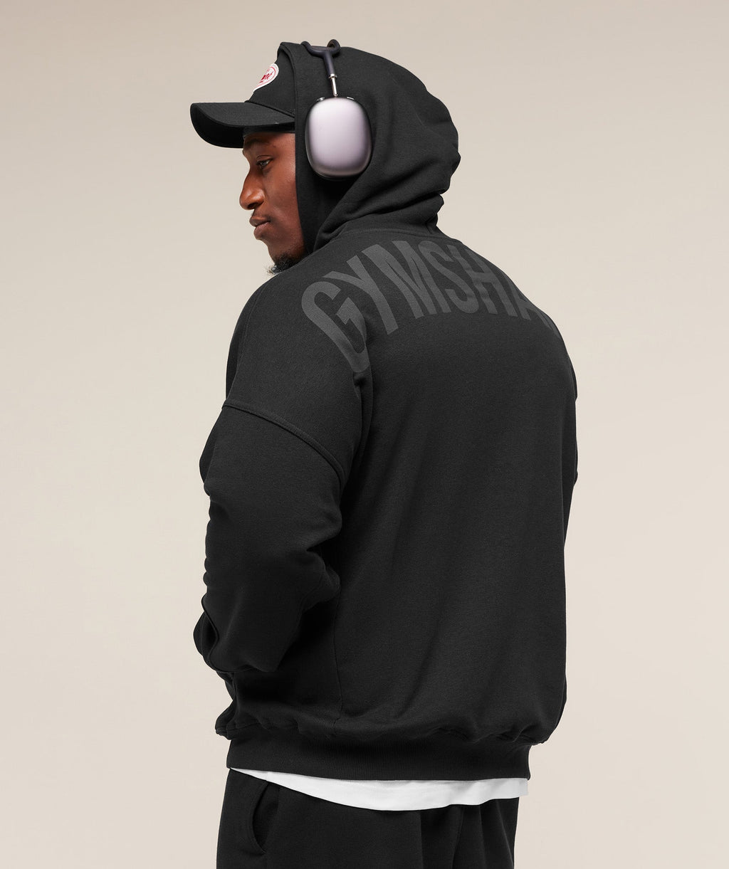 Power Zip Up Hoodie - Black/Asphalt Grey — imagem 6