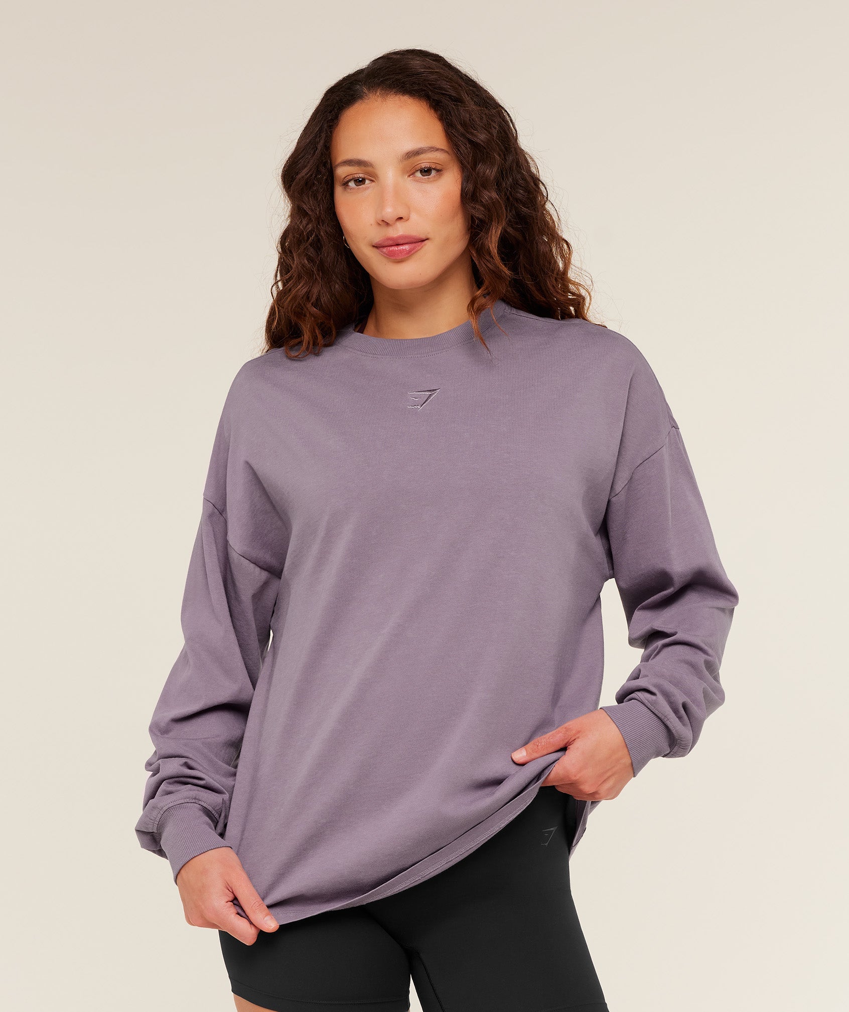 Power Washed Long Sleeve Top - Dusk Purple/Acid Wash — imagem 2