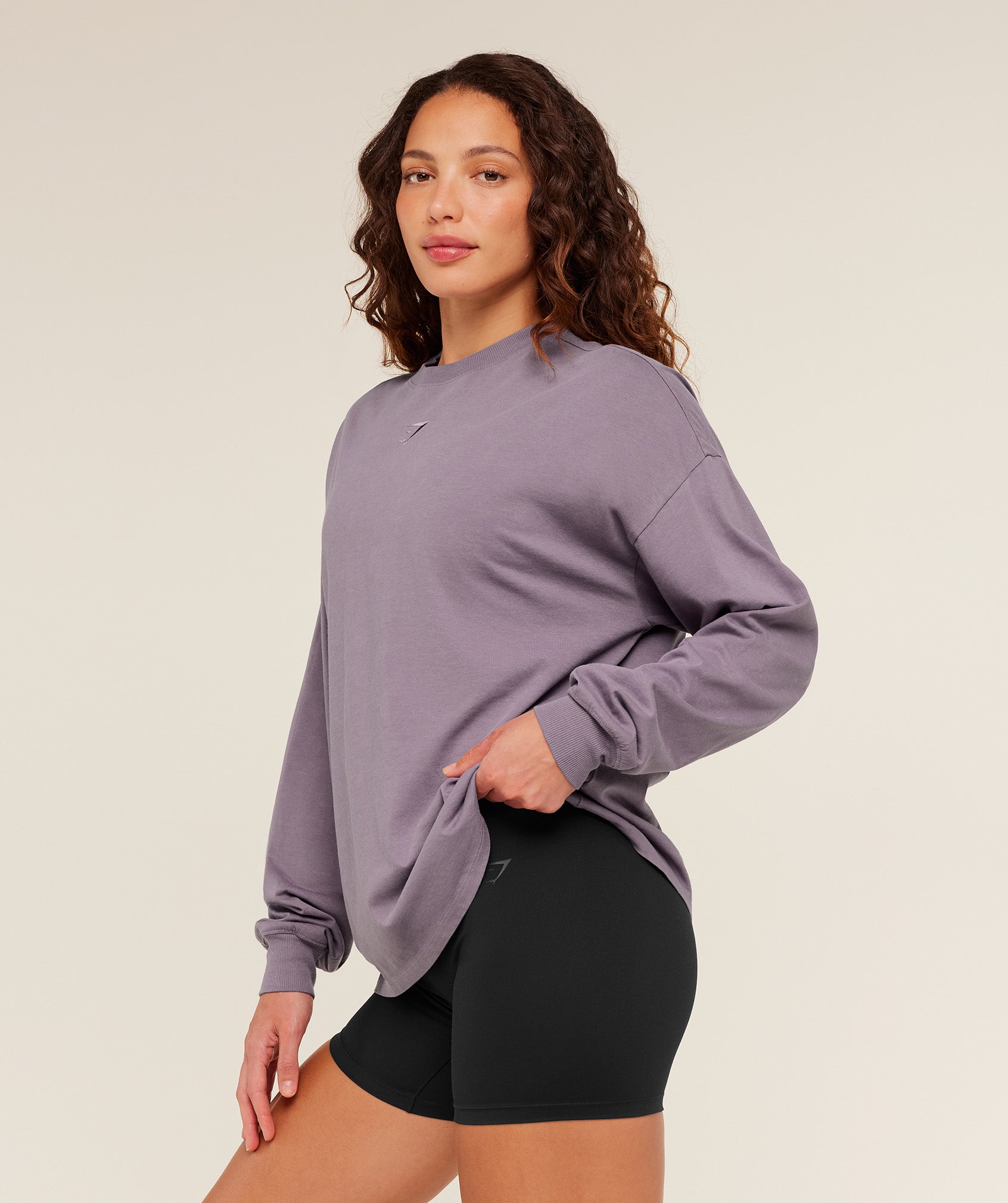 Power Washed Long Sleeve Top - Dusk Purple/Acid Wash — imagem 3