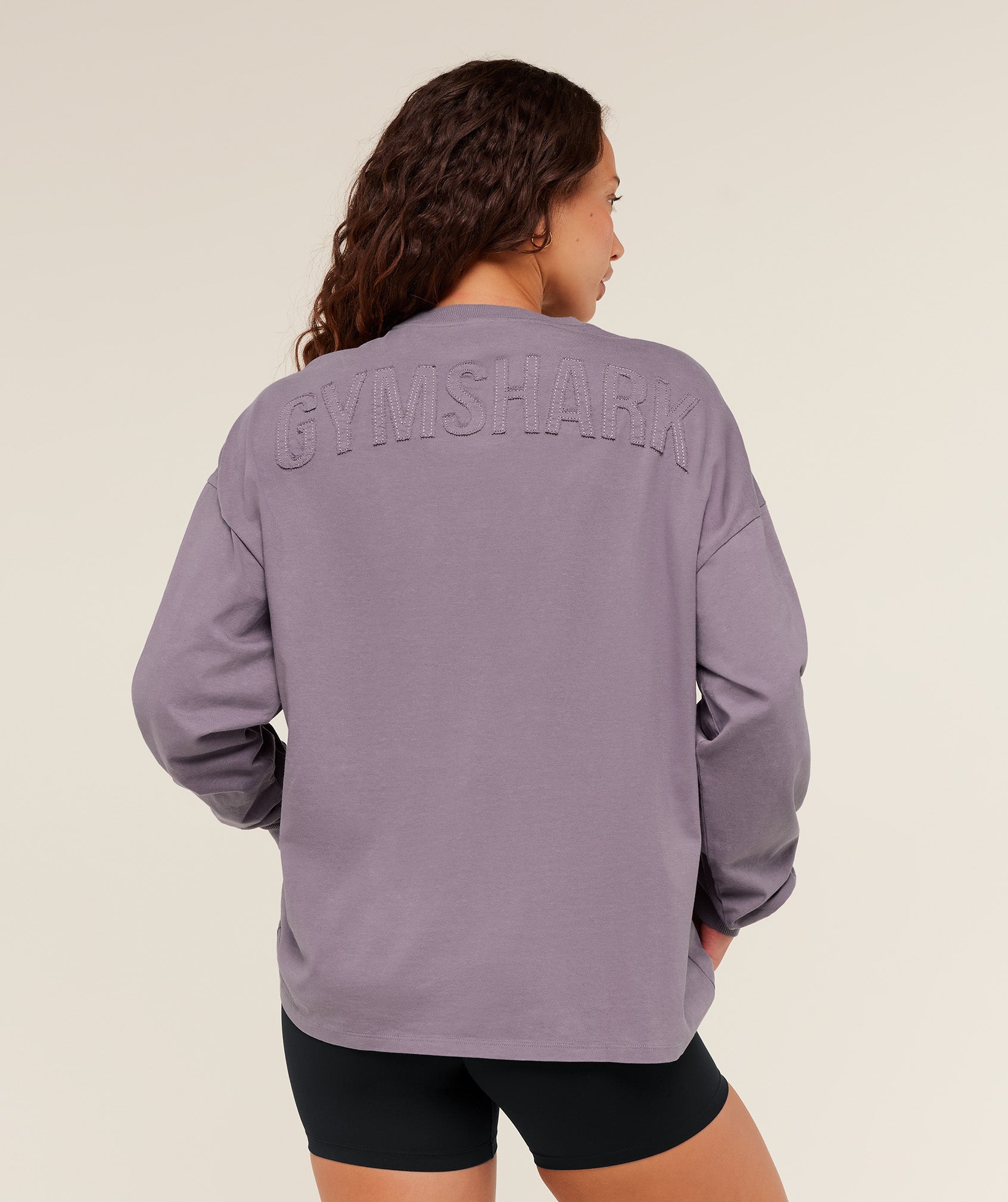 Power Washed Long Sleeve Top - Dusk Purple/Acid Wash — imagem 1
