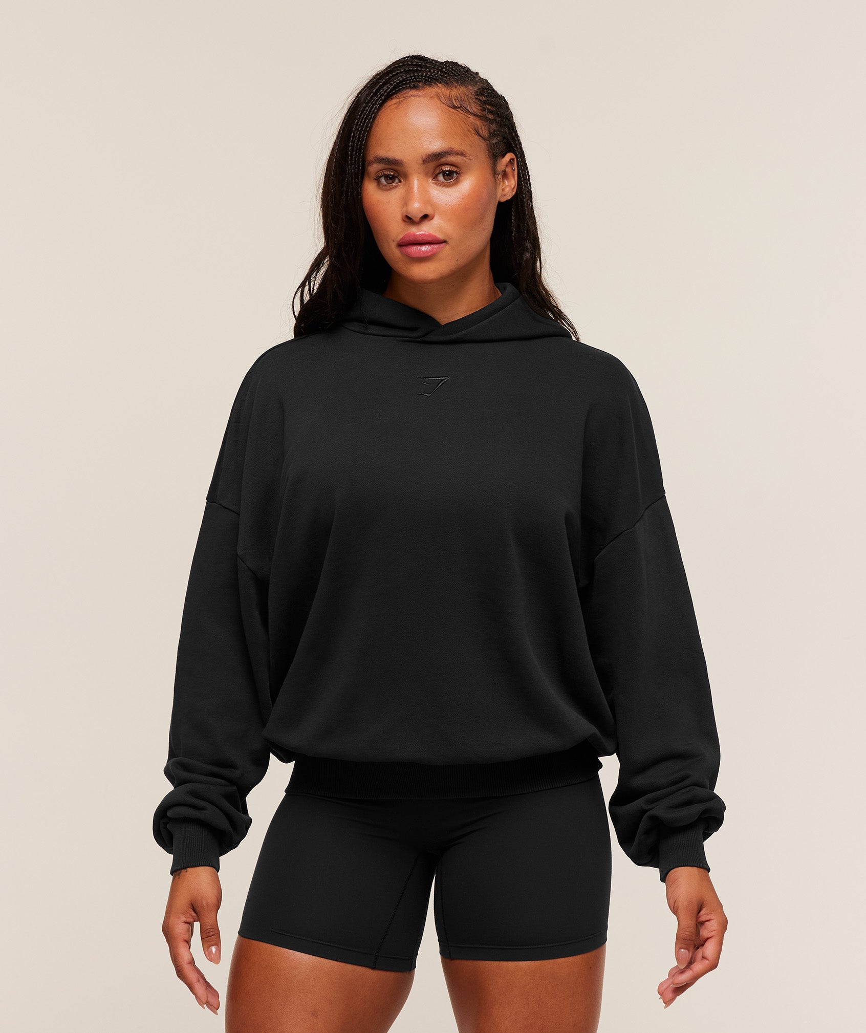 Power Washed Oversized Hoodie - Black/Acid Wash — imagem 2