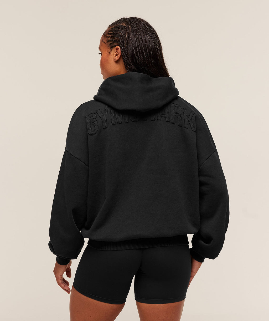 Power Washed Oversized Hoodie - Black/Acid Wash — imagem 1
