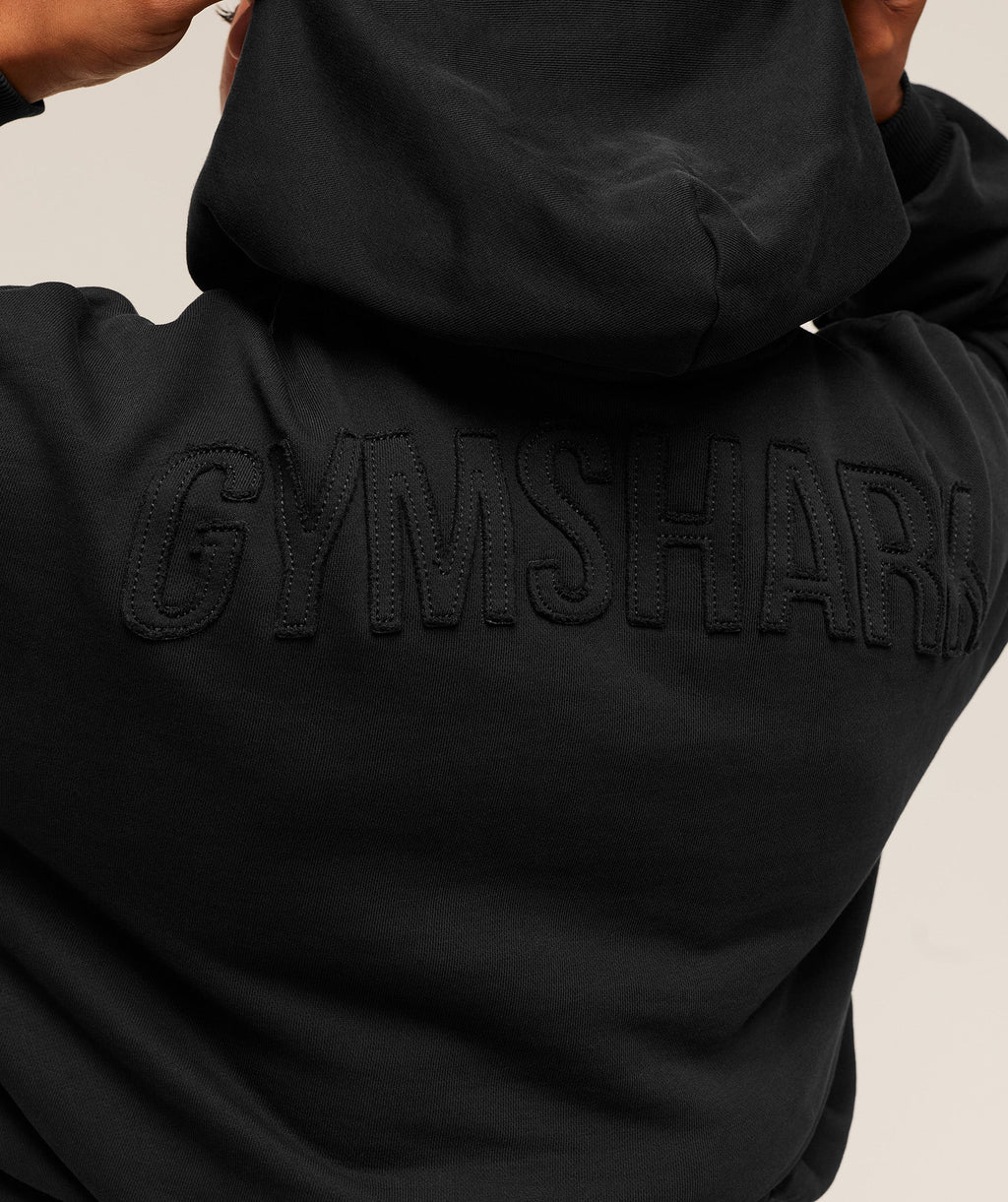 Power Washed Oversized Hoodie - Black/Acid Wash — imagem 5