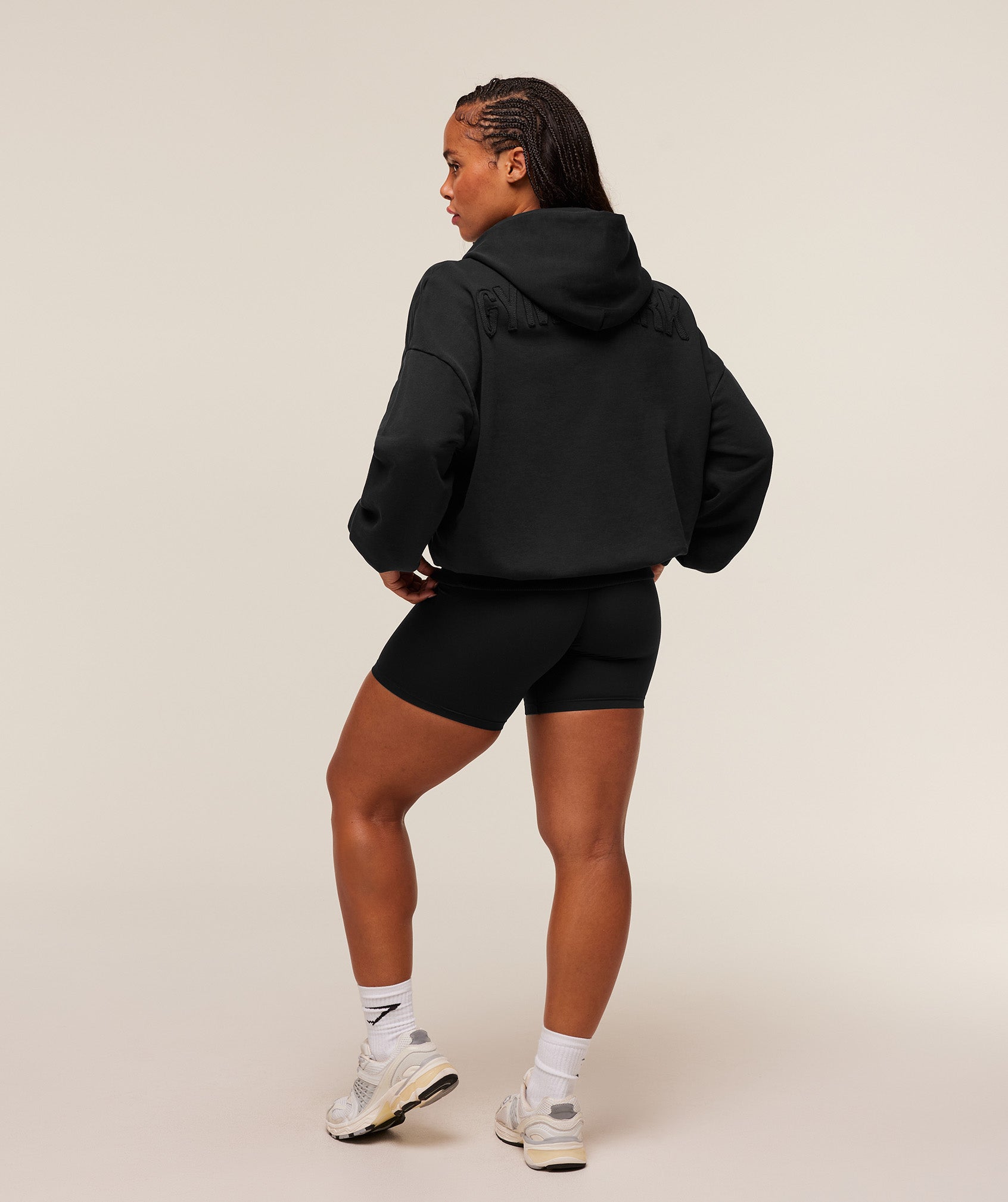 Power Washed Oversized Hoodie - Black/Acid Wash — imagem 4