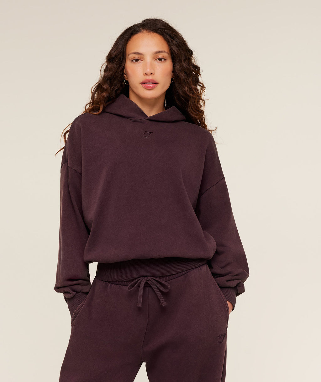 Power Washed Oversized Hoodie - Cherry Purple/Acid Wash — imagem 2