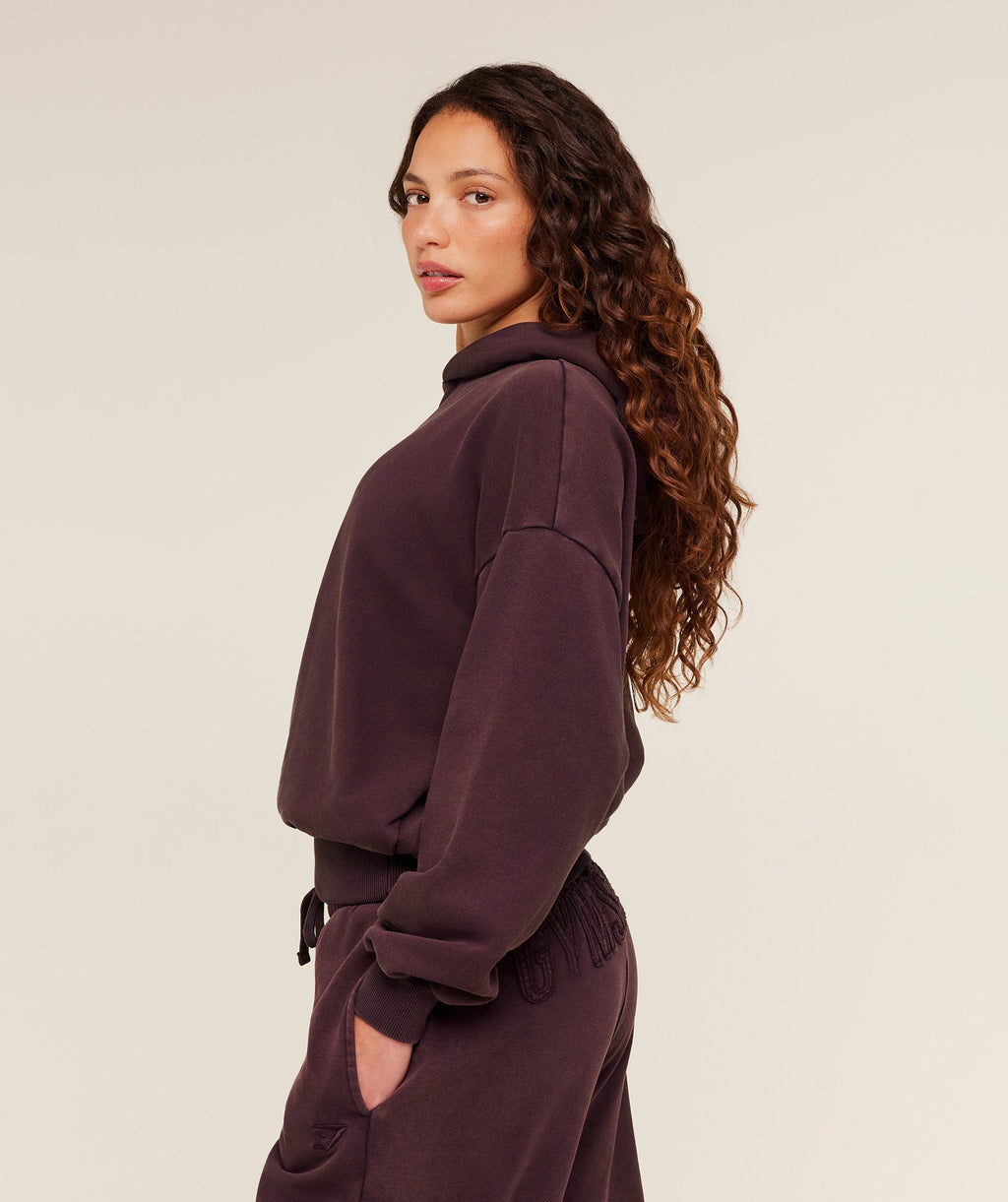 Power Washed Oversized Hoodie - Cherry Purple/Acid Wash — imagem 4