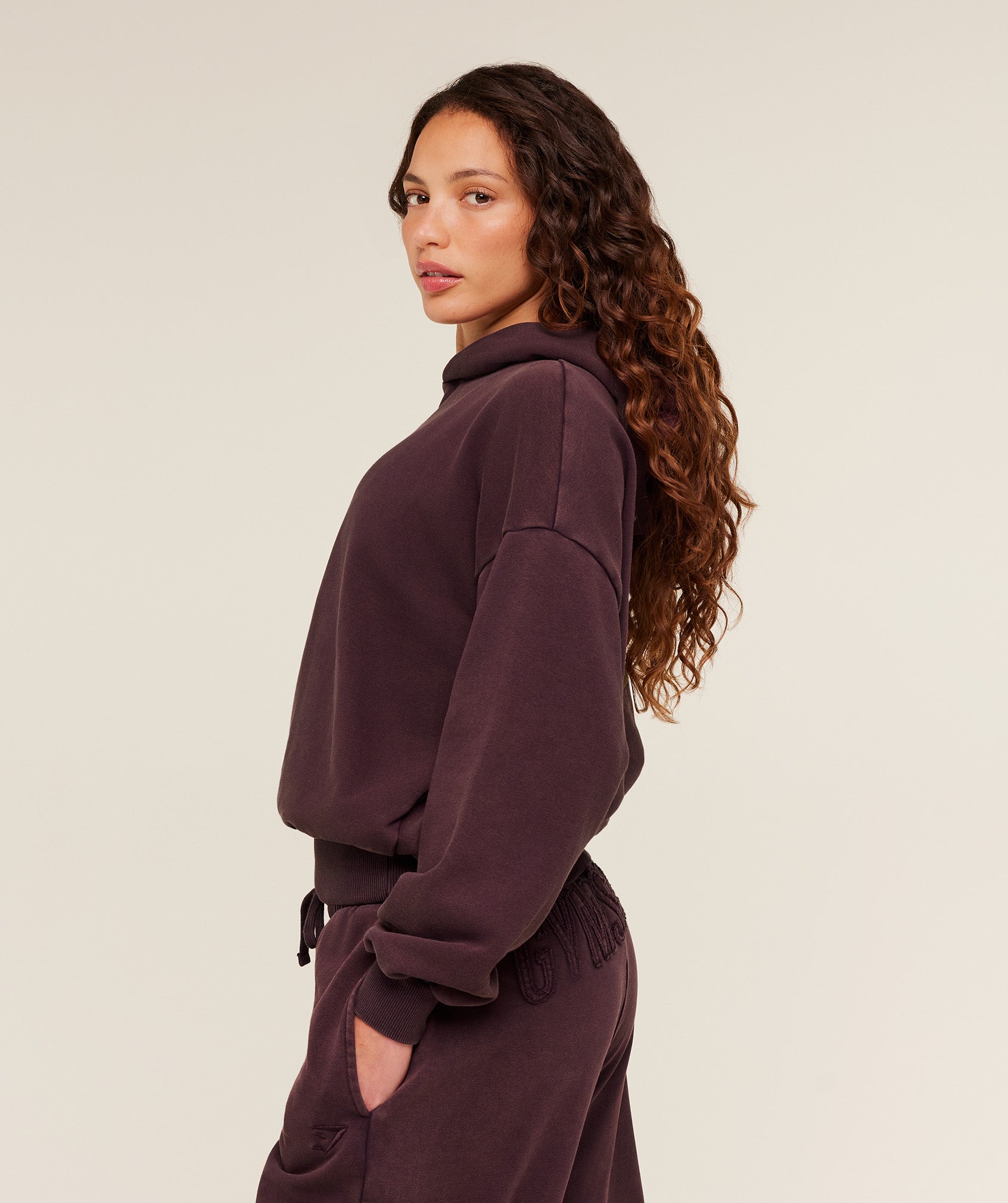Power Washed Oversized Hoodie - Cherry Purple/Acid Wash — imagem 4