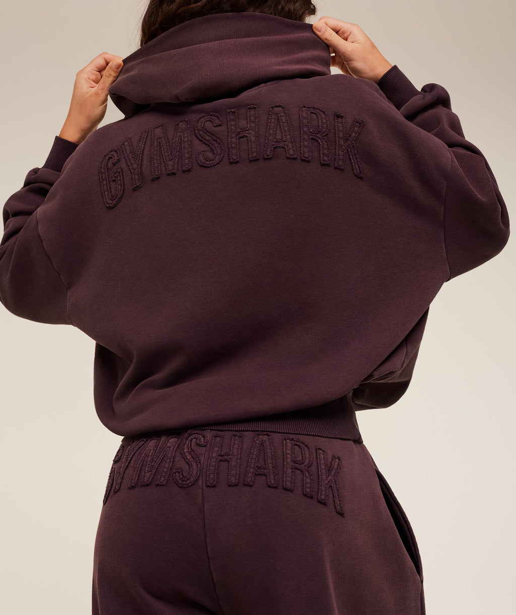 Power Washed Oversized Hoodie - Cherry Purple/Acid Wash — imagem 5
