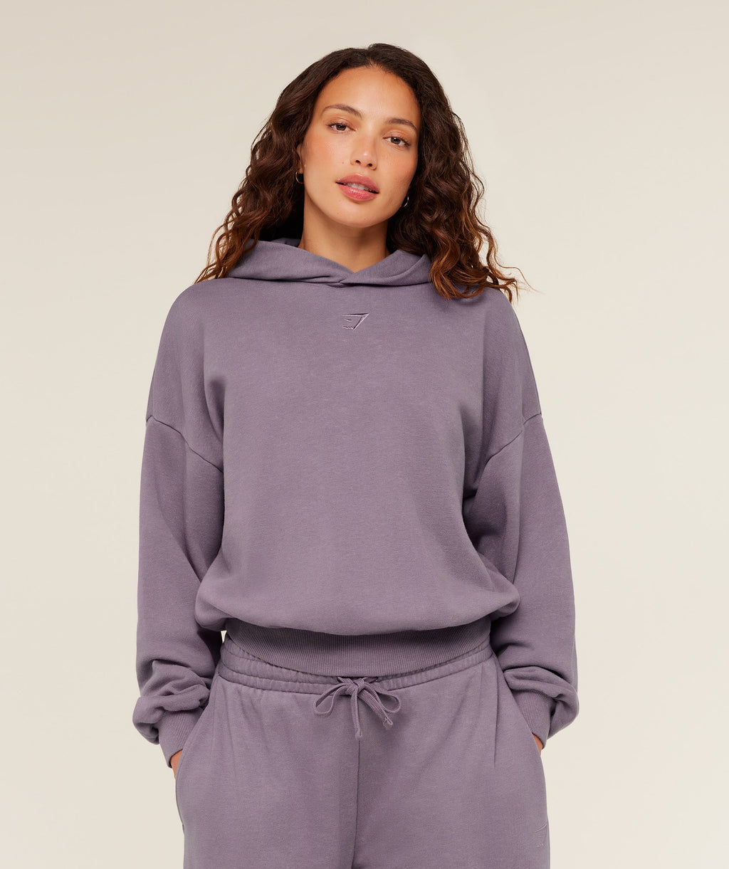 Power Washed Oversized Hoodie - Dusk Purple/Acid Wash — imagem 1