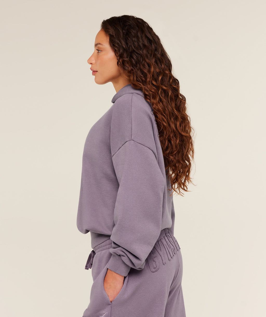 Power Washed Oversized Hoodie - Dusk Purple/Acid Wash — imagem 4