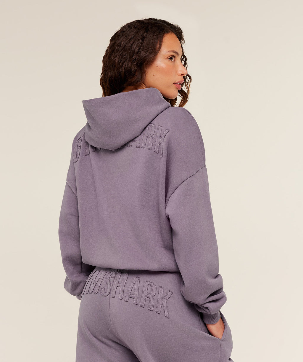 Power Washed Oversized Hoodie - Dusk Purple/Acid Wash — imagem 3