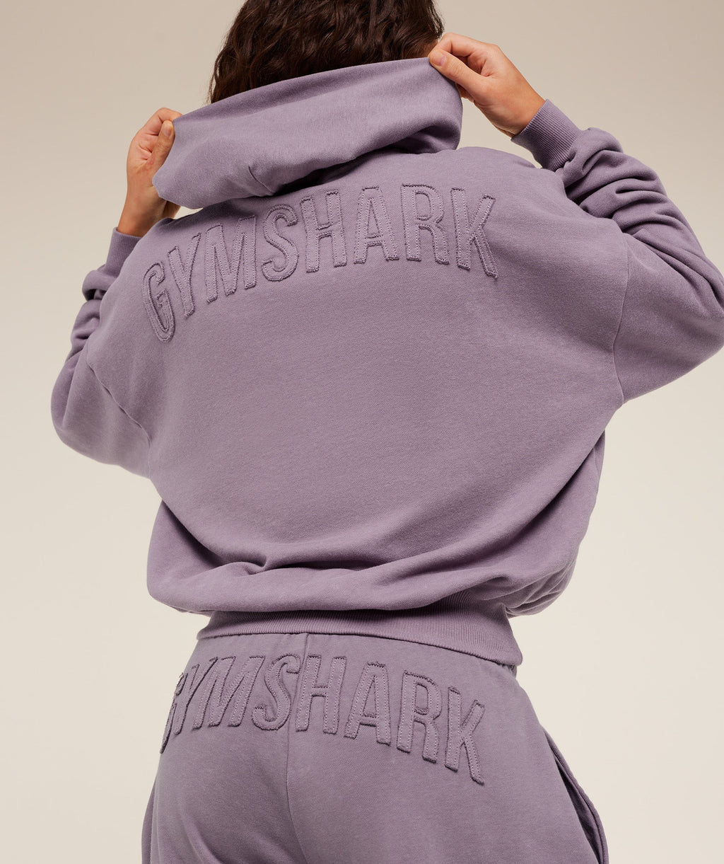 Power Washed Oversized Hoodie - Dusk Purple/Acid Wash — imagem 2