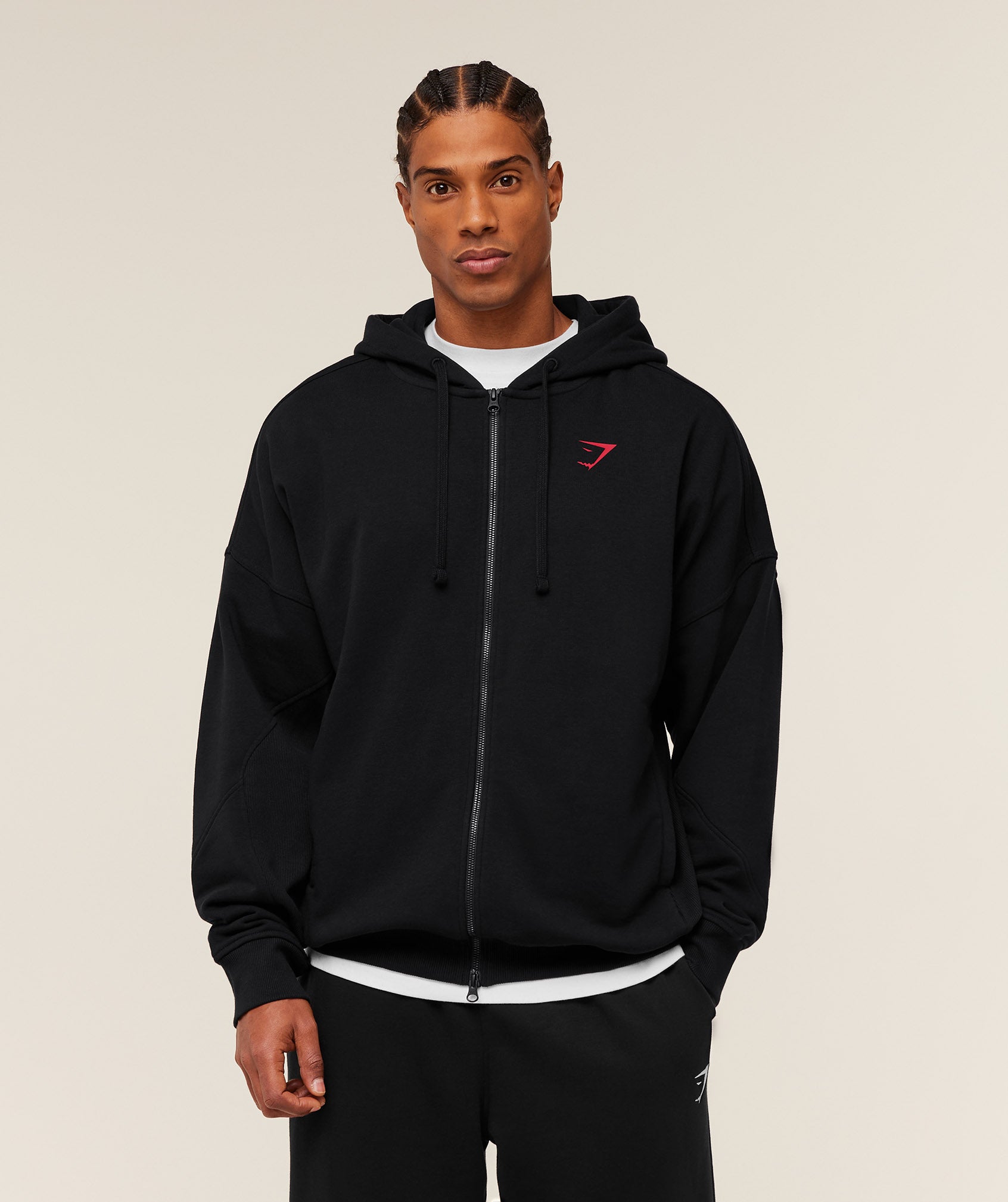 Power Zip Up Hoodie - Black/Conditioning Red — imagem 2