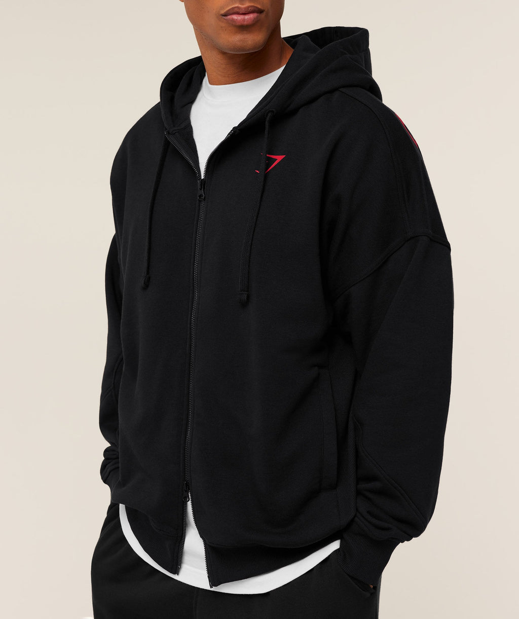 Power Zip Up Hoodie - Black/Conditioning Red — imagem 6