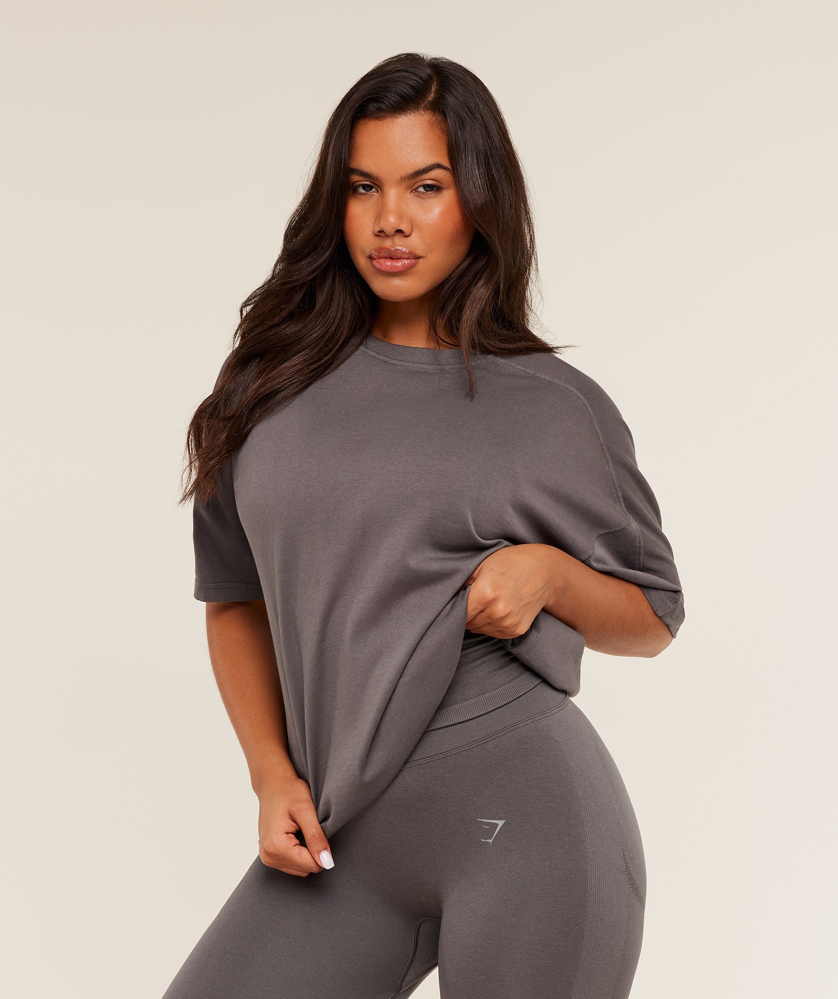 Pump Cover Structured Fleece Top - GS Cool Brown/WASH — imagem 1