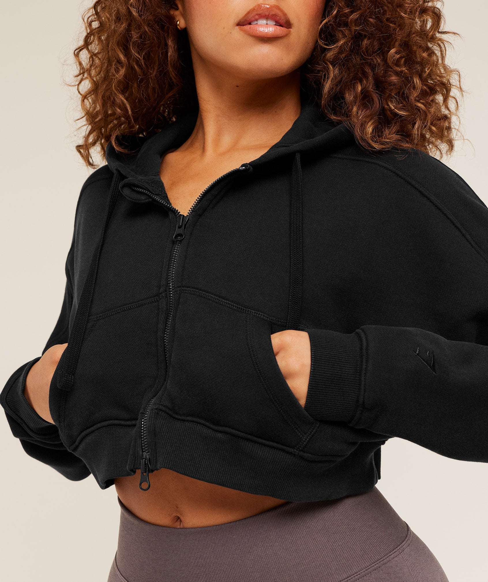 Pump Zip Through Hoodie - Black/Wash — imagem 5