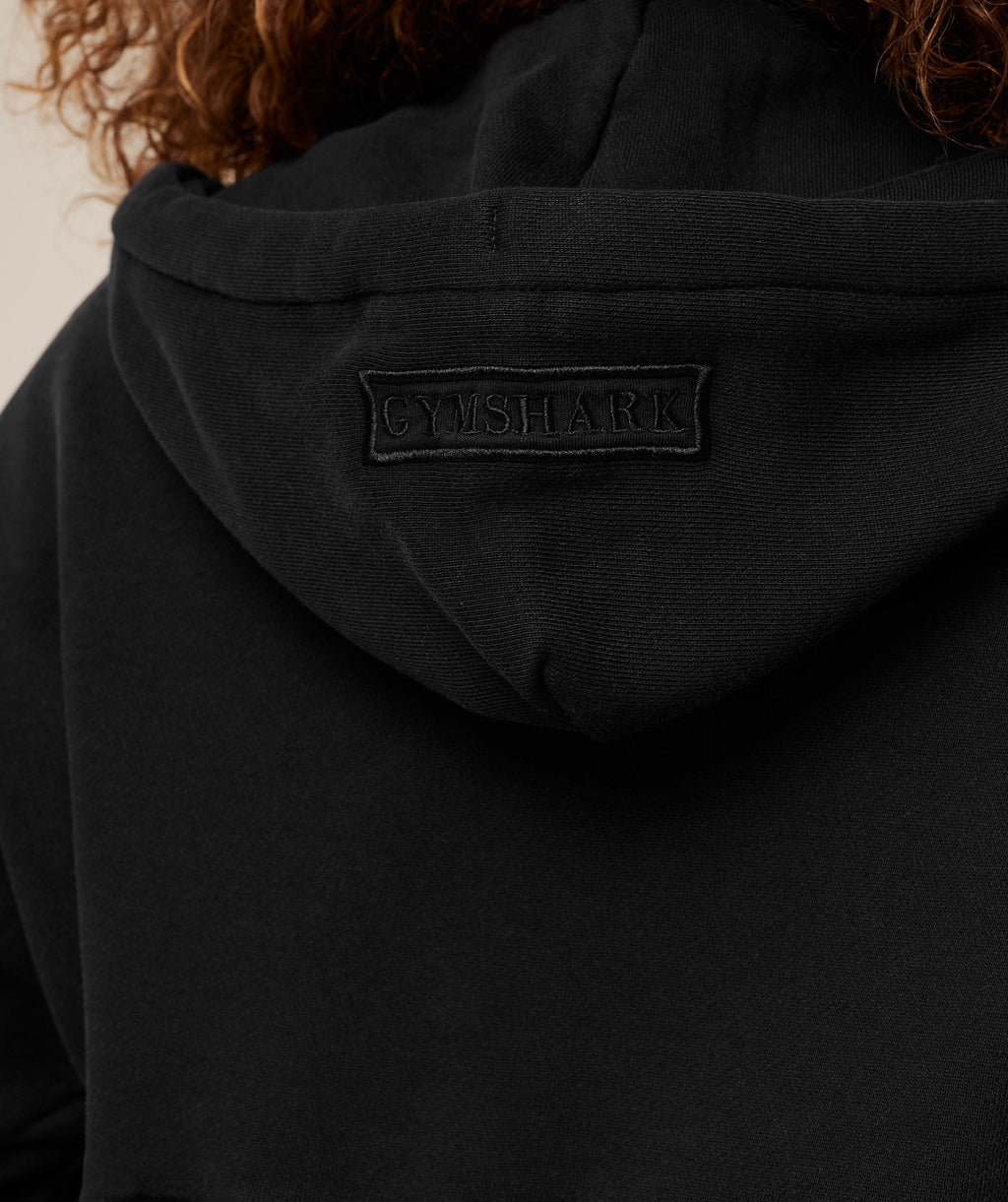 Pump Zip Through Hoodie - Black/Wash — imagem 6