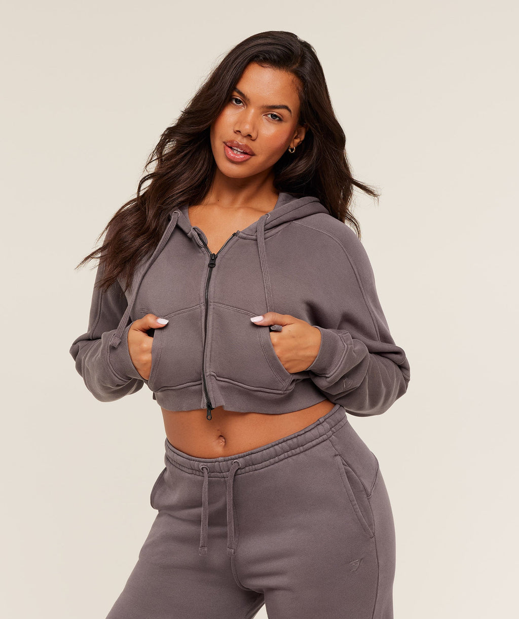 Pump Zip Through Hoodie - GS Cool Brown/WASH — imagem 1
