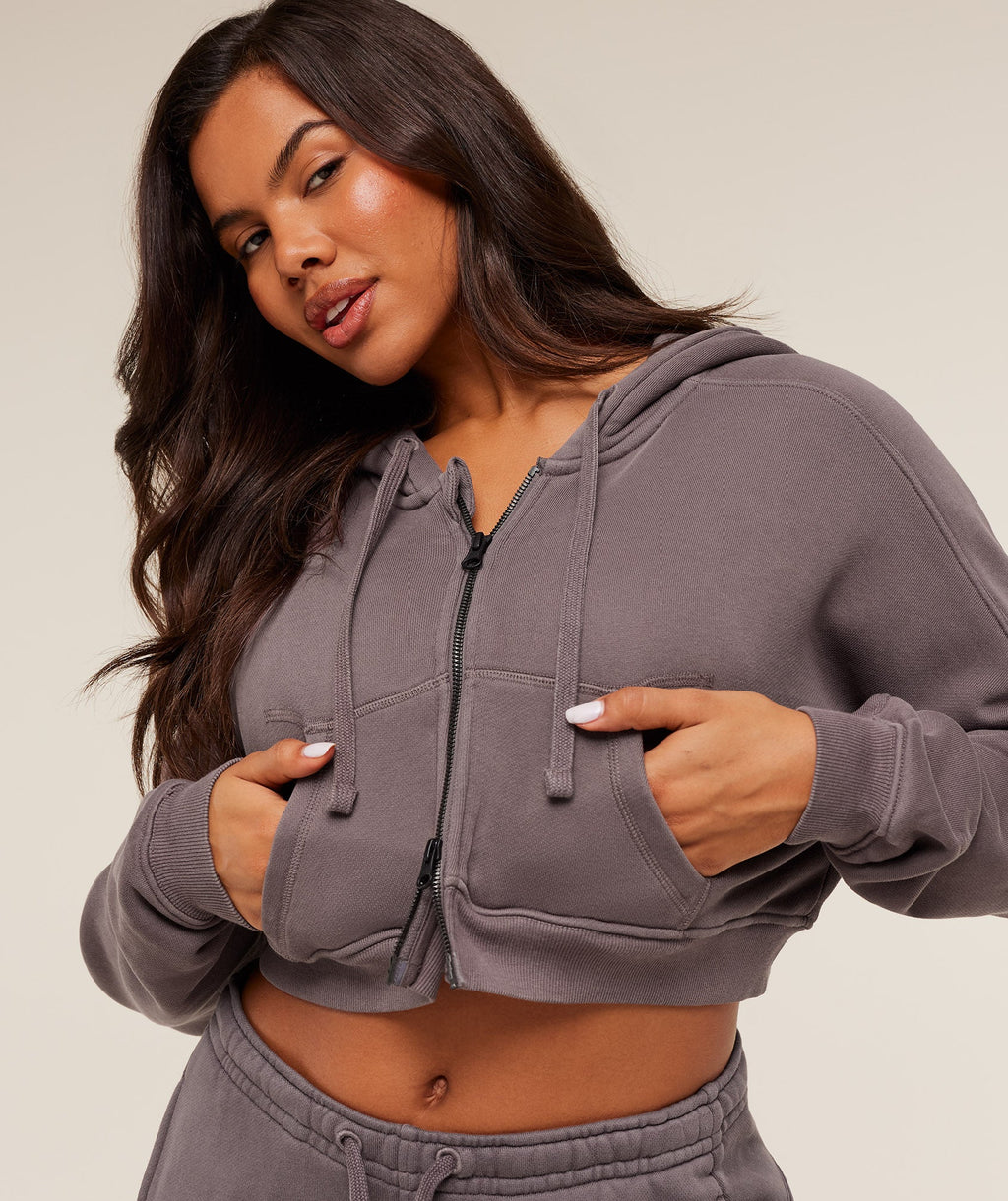 Pump Zip Through Hoodie - GS Cool Brown/WASH — imagem 6