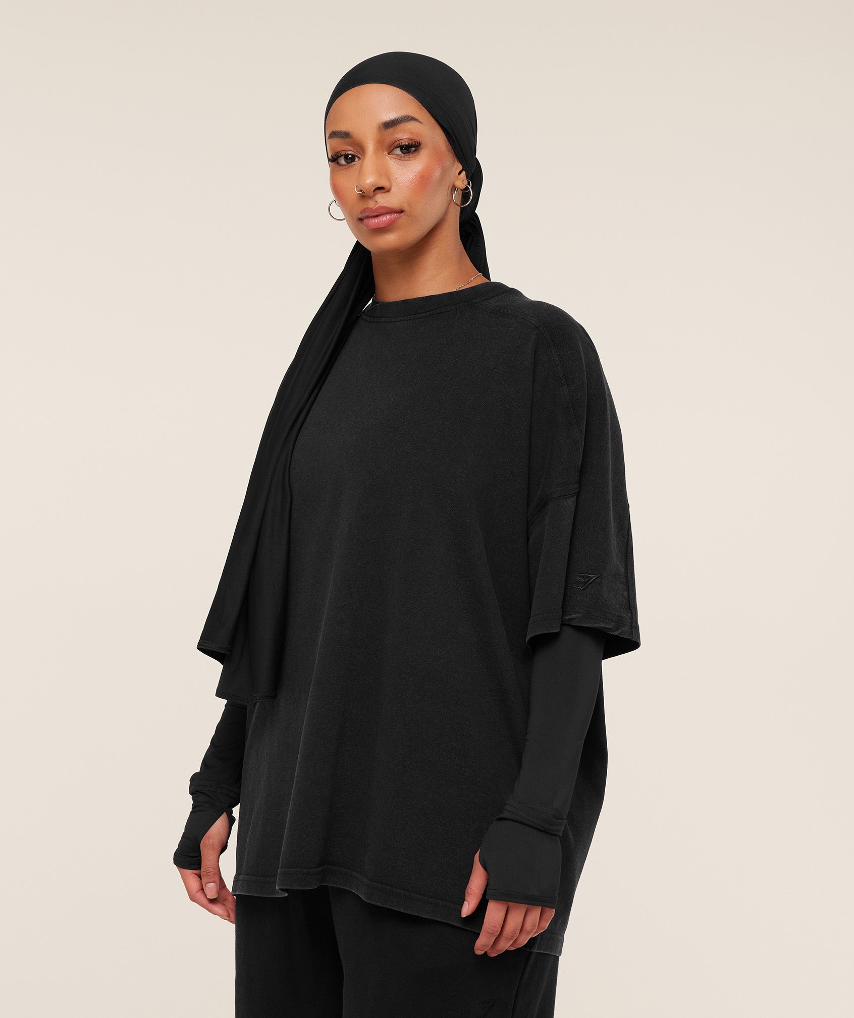 Pump Cover Structured Fleece Top - Black/Wash — imagem 3