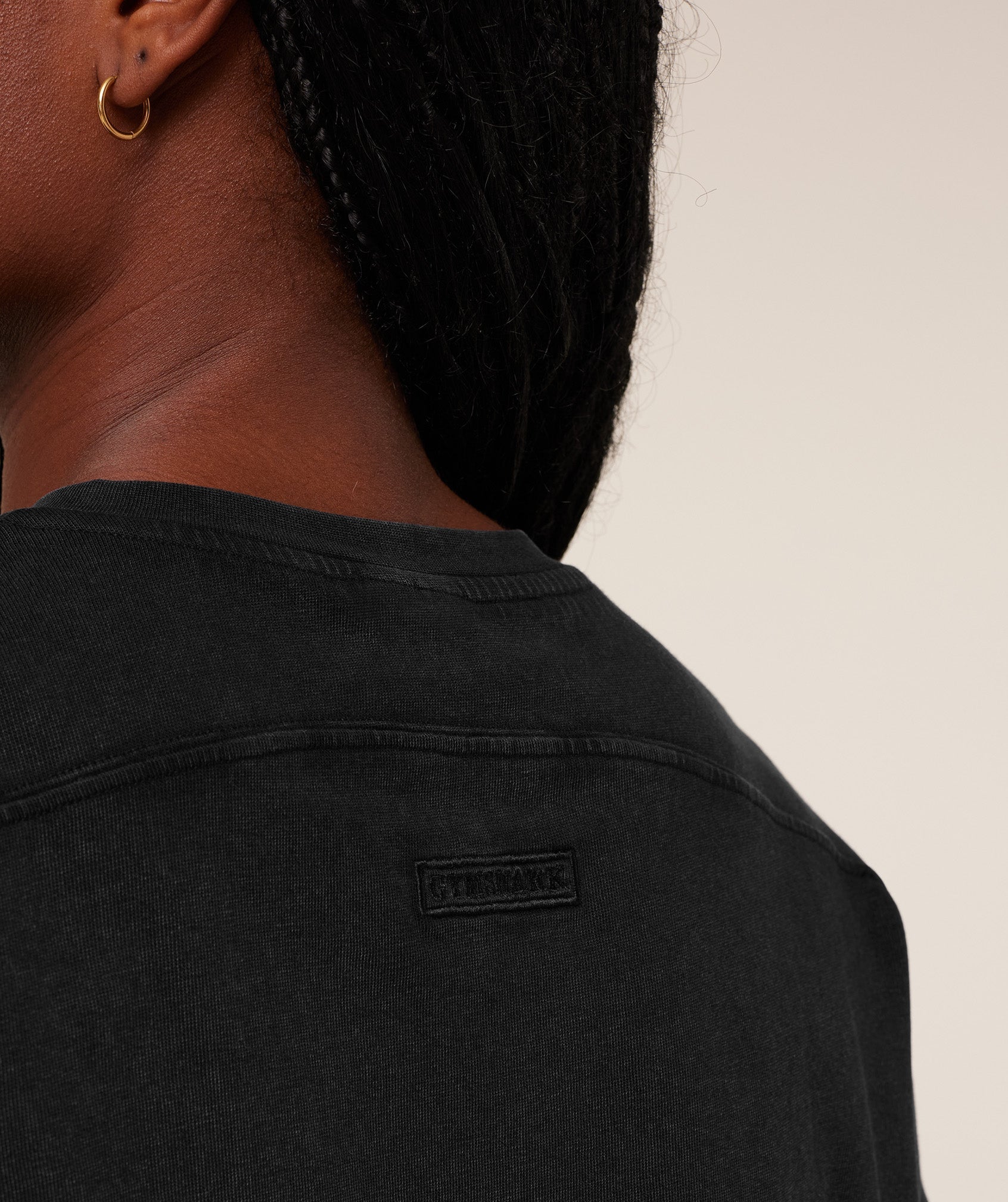 Pump Cover Structured Fleece Top - Black/Wash — imagem 7