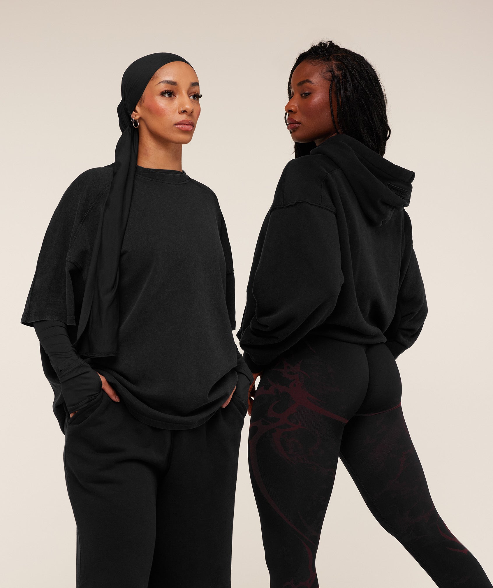Pump Cover Structured Fleece Top - Black/Wash — imagem 4