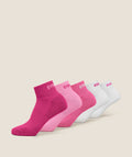 Quarter Socks 5pk - Electric Pink/Super-Set Pink/Focus Pink/White — imagem 1