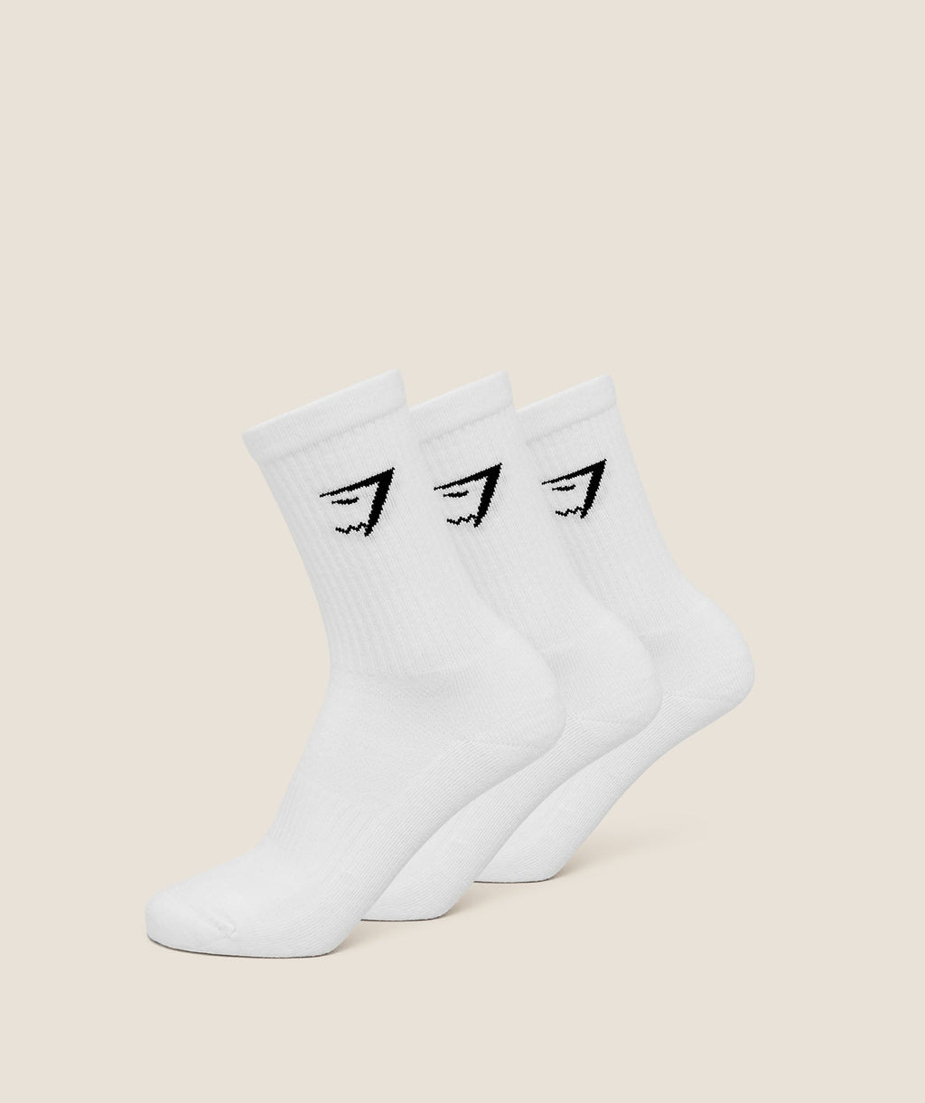 Crew Socks 3pk - GS White — imagem 1