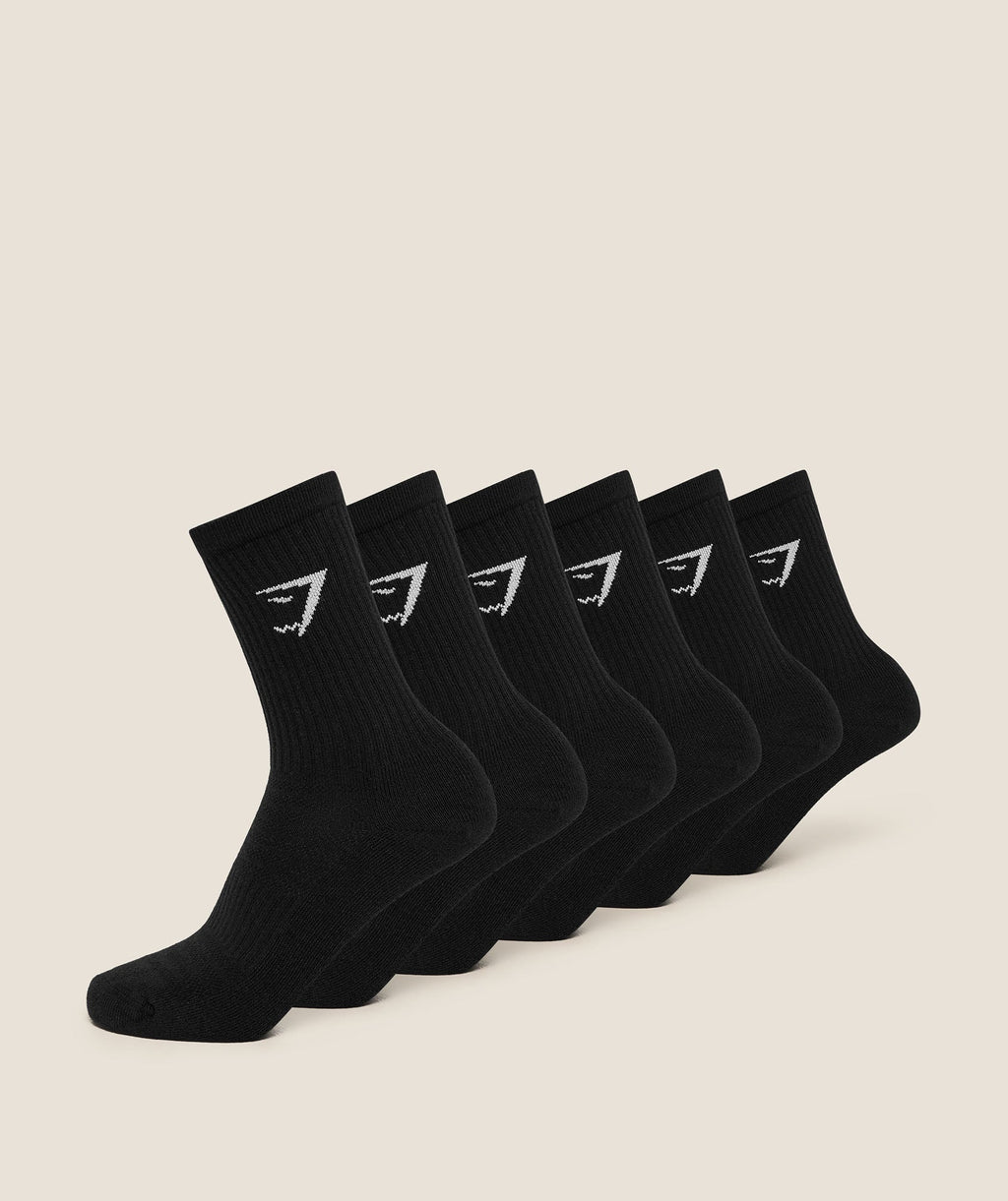 Crew Socks 6pk - GS Black — imagem 1