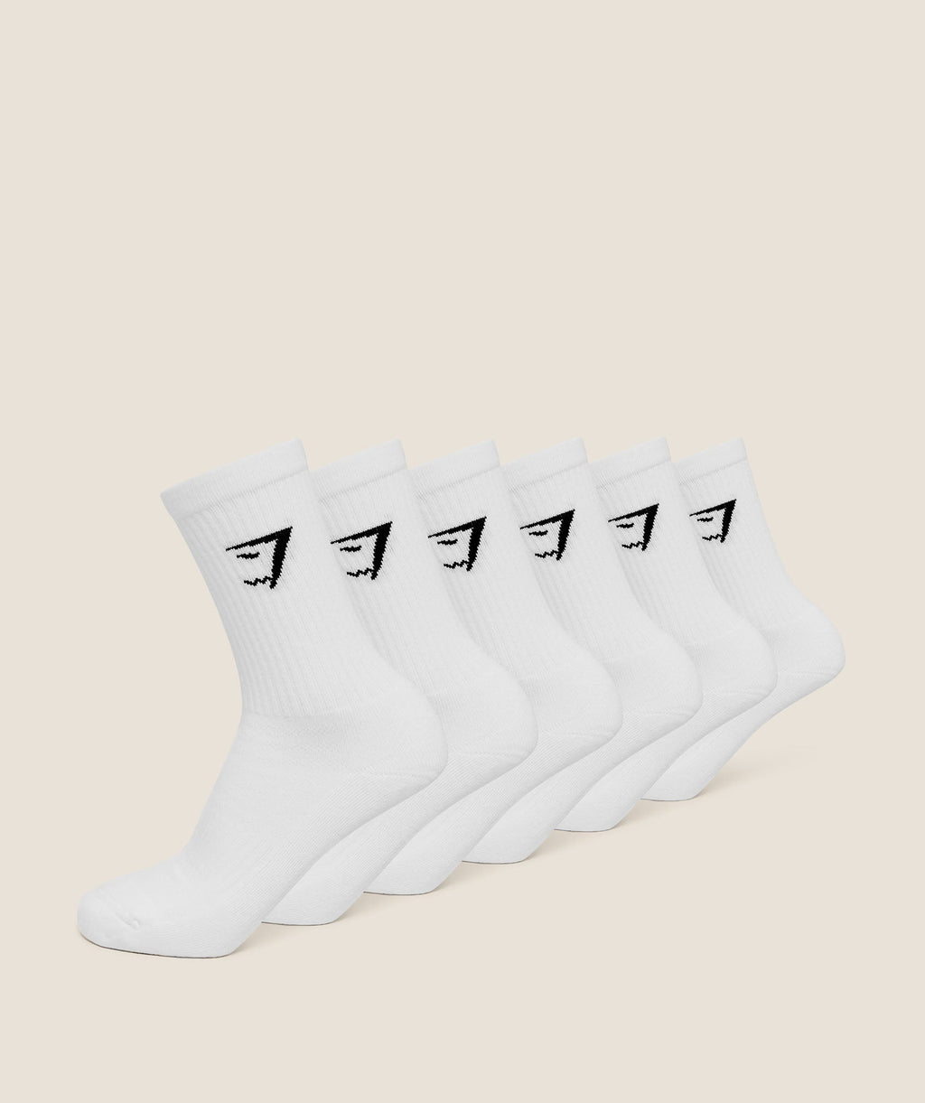 Crew Socks 6pk - GS White — imagem 1