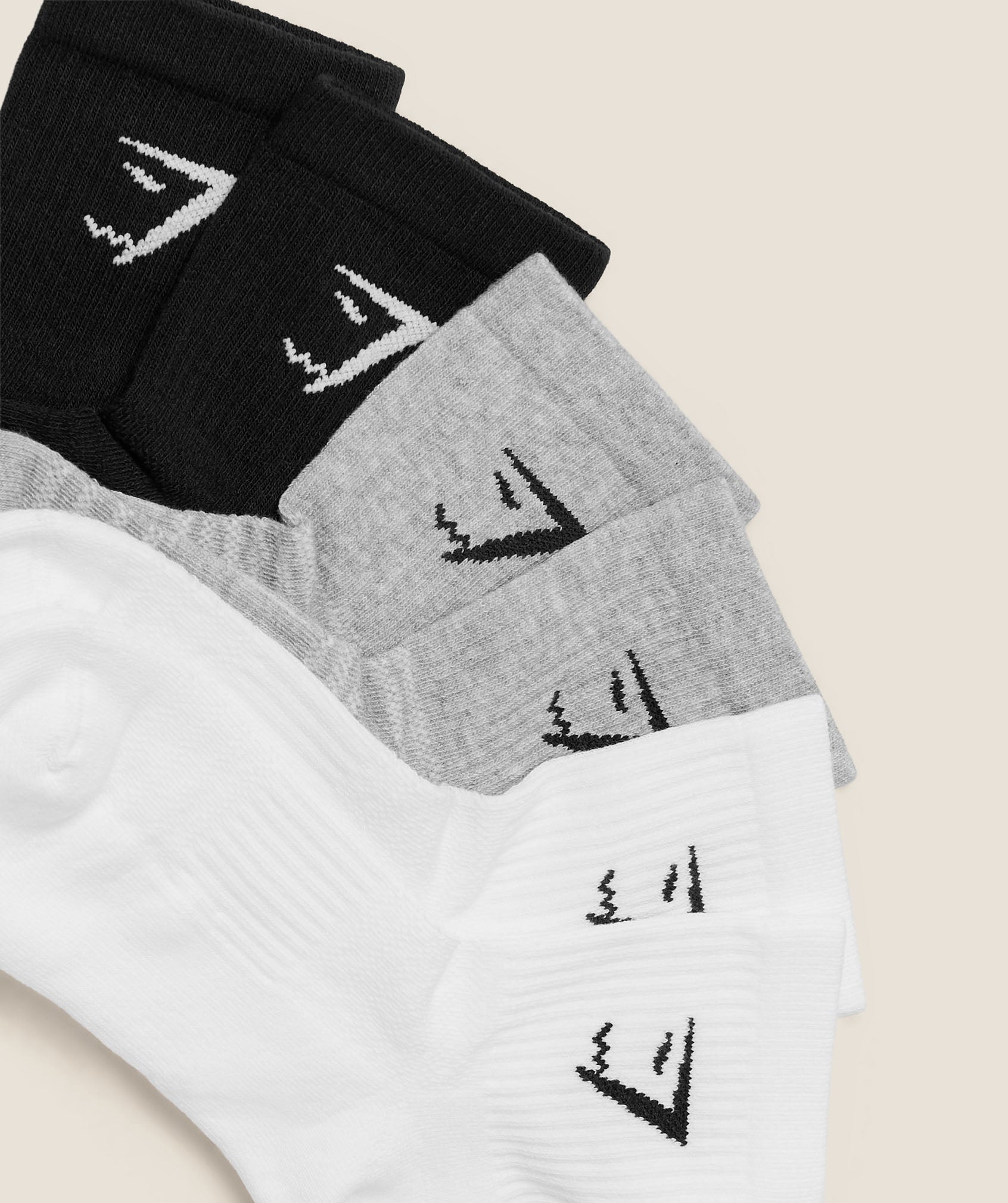 Midi Socks 6pk - White/Light Grey Core Marl/Black — imagem 2
