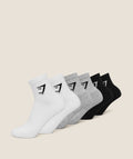 Midi Socks 6pk - White/Light Grey Core Marl/Black — imagem 1