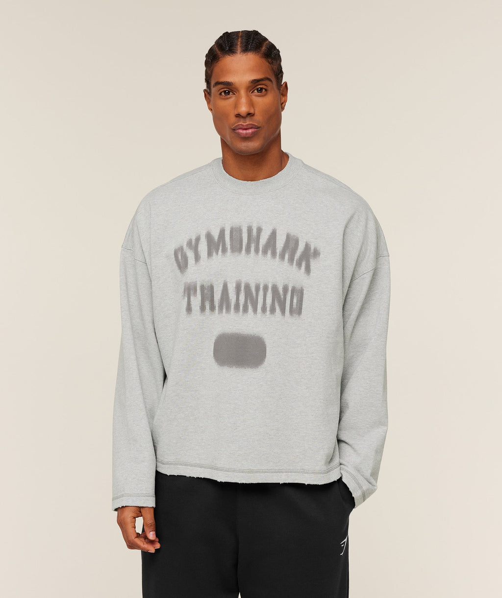 Re-Rack Crew Neck Pullover - Bros Soft Grey Marl — imagem 1