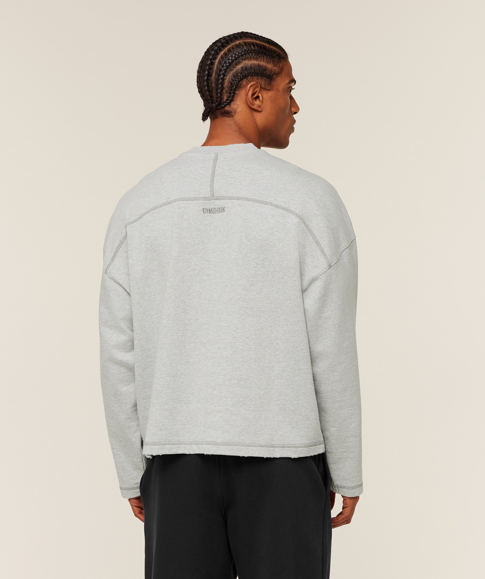 Re-Rack Crew Neck Pullover - Bros Soft Grey Marl — imagem 2