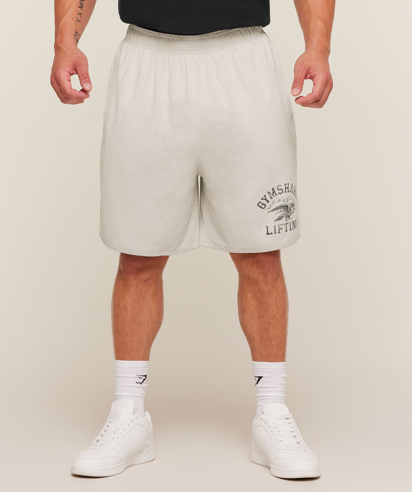 Collective Mesh Shorts - Tinted White — imagem 1