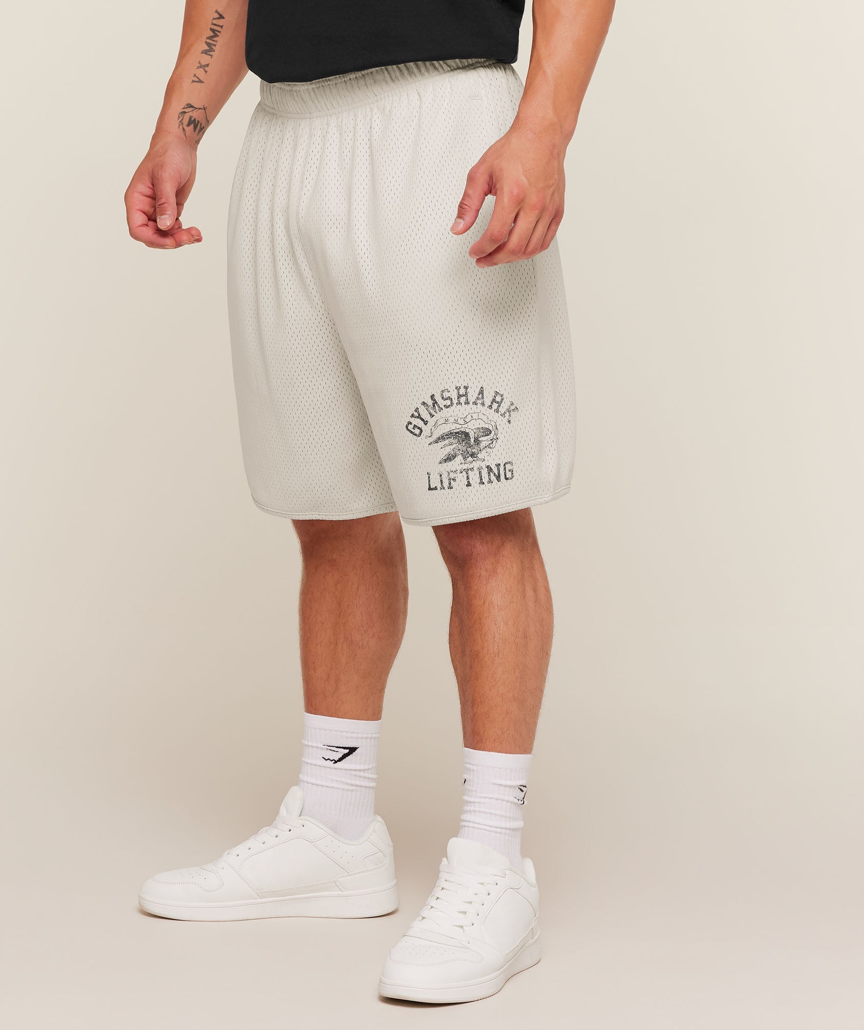 Collective Mesh Shorts - Tinted White — imagem 4