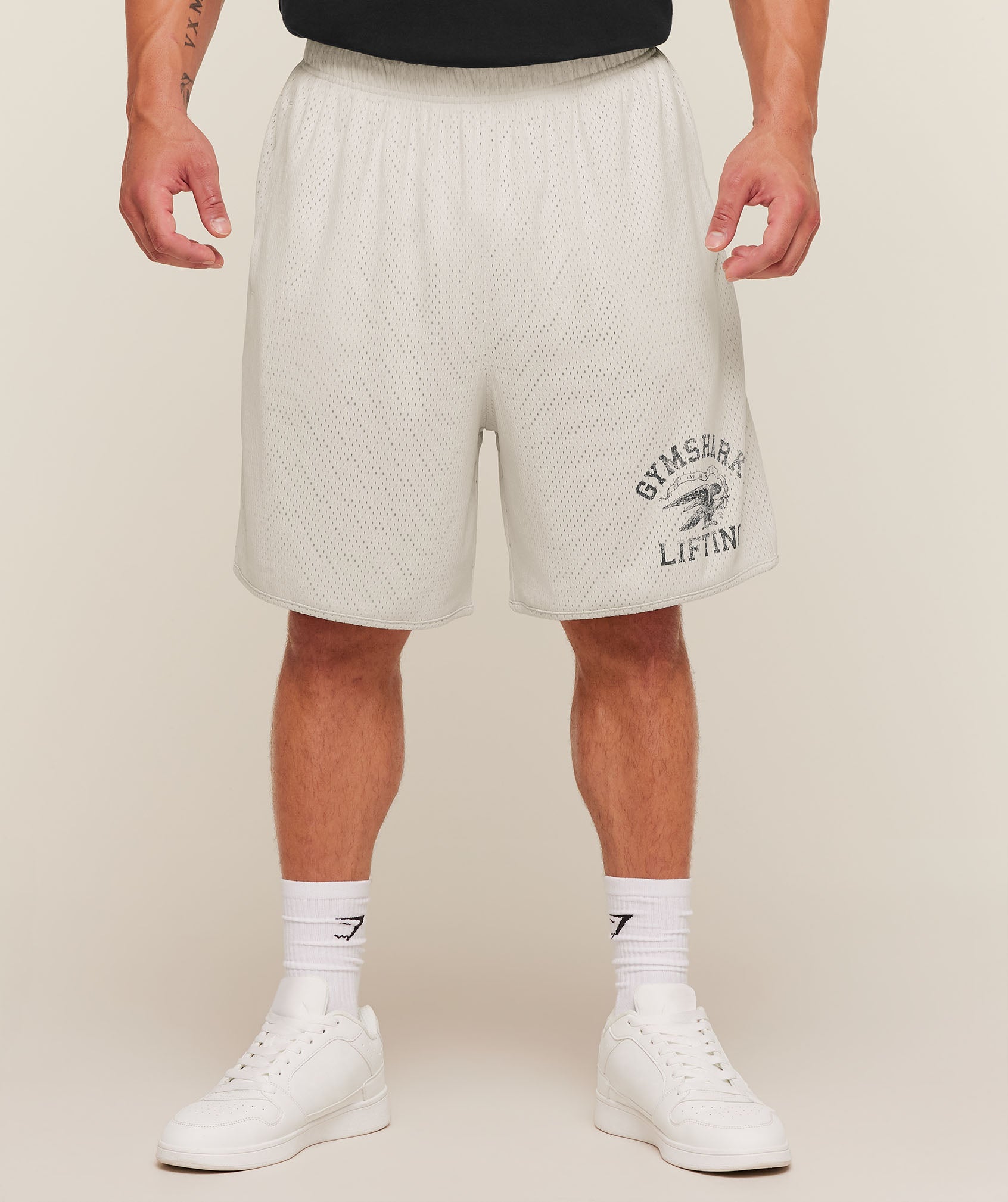 Collective Mesh Shorts - Tinted White — imagem 5