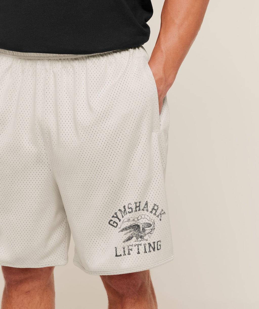 Collective Mesh Shorts - Tinted White — imagem 6