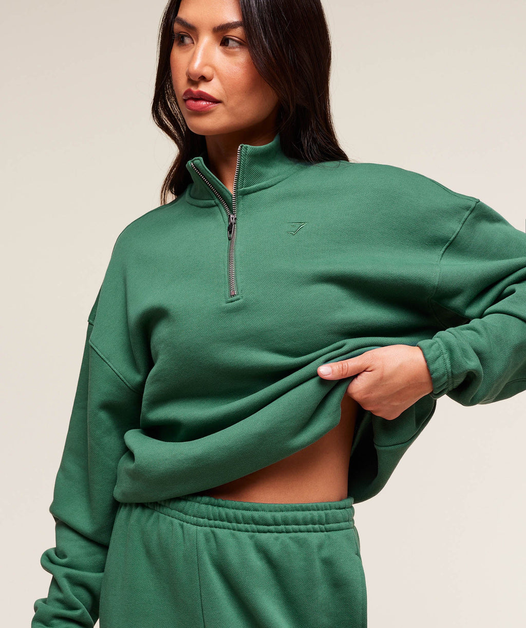 Rest Day Sweats 2.0 1/4 Zip Pullover - Lift Green — imagem 4