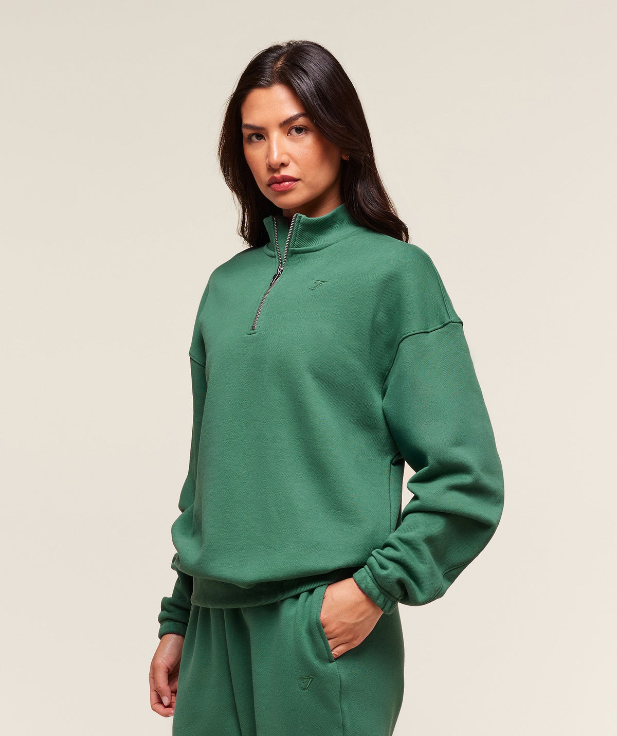 Rest Day Sweats 2.0 1/4 Zip Pullover - Lift Green — imagem 1