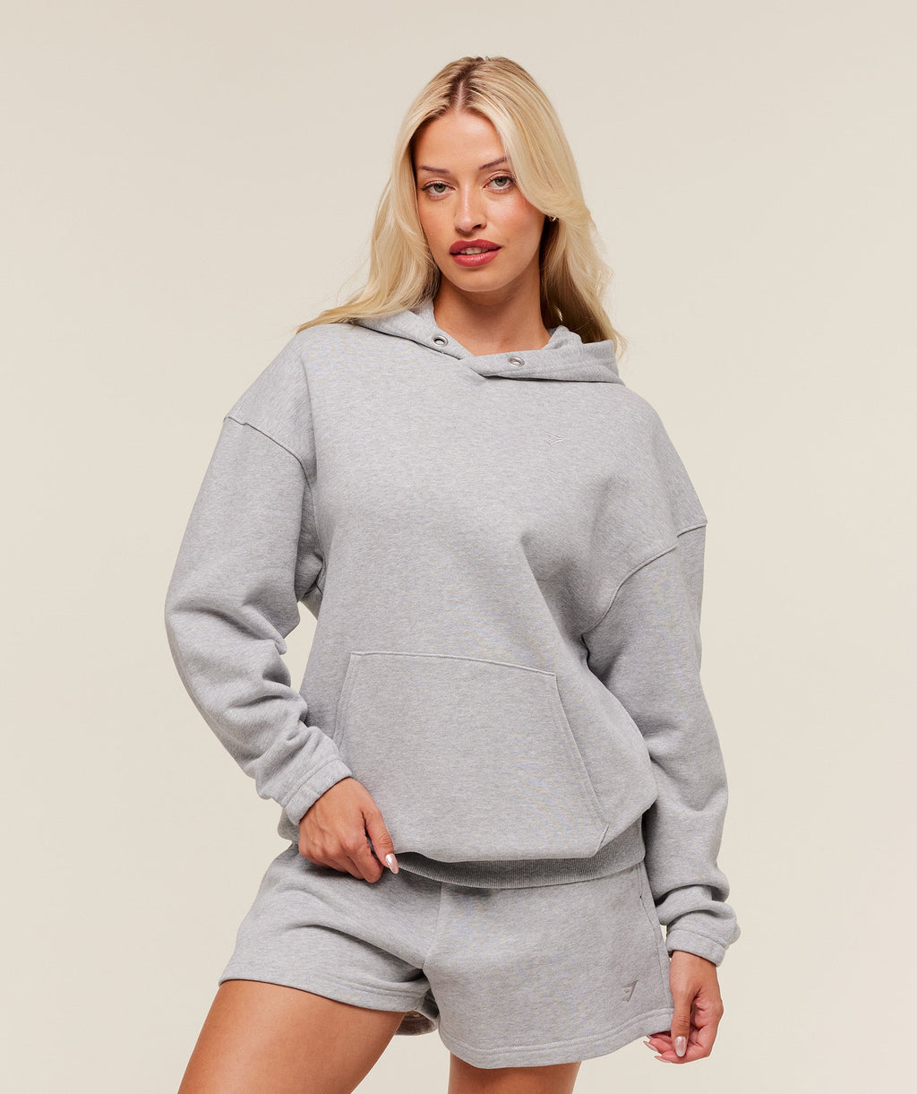 Rest Day Sweats 2.0 Oversized Hoodie - Light Grey Core Marl — imagem 1