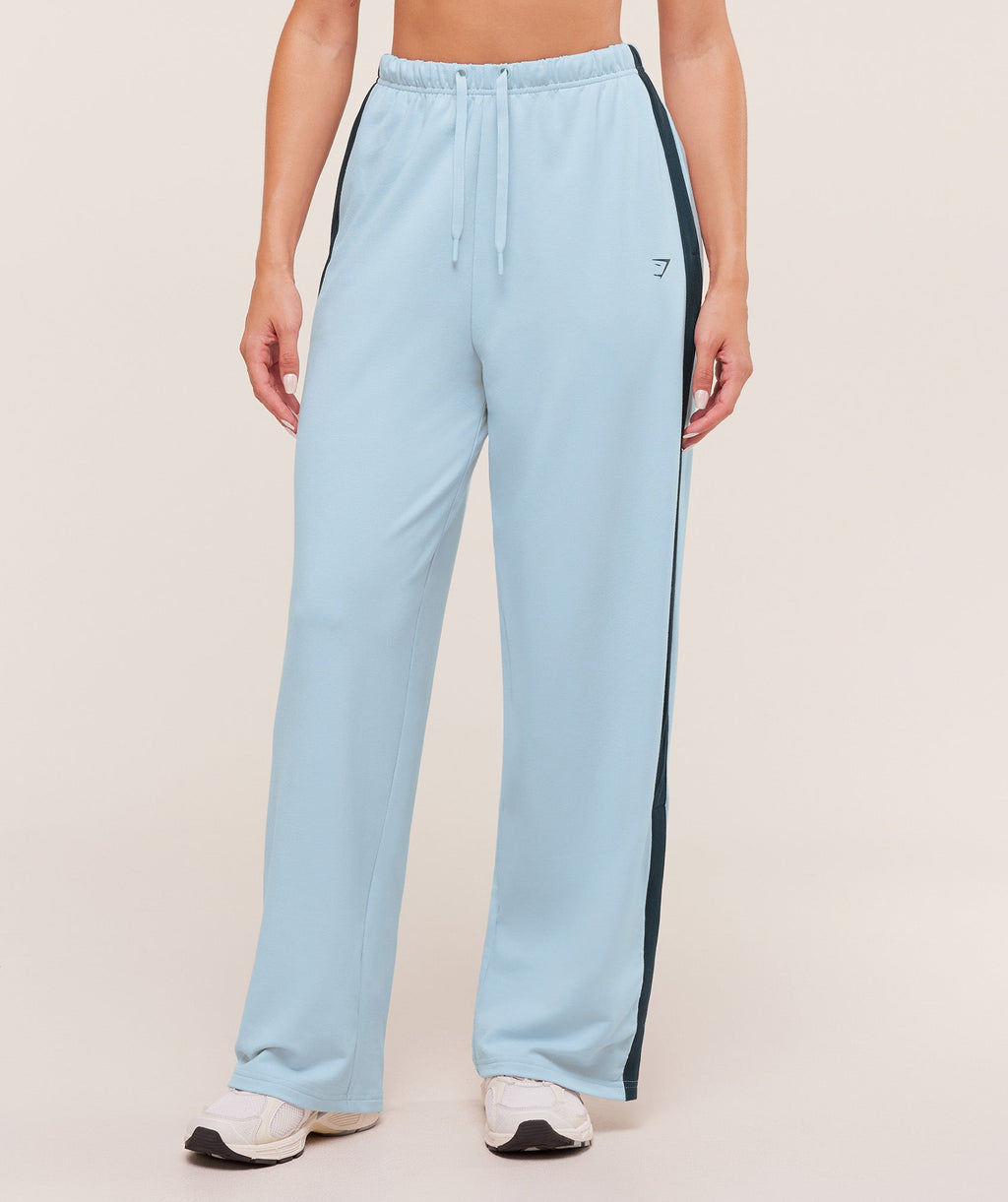 Retro Stripe Snap Pants - Smoke Blue/Deep Petrol Blue — imagem 1