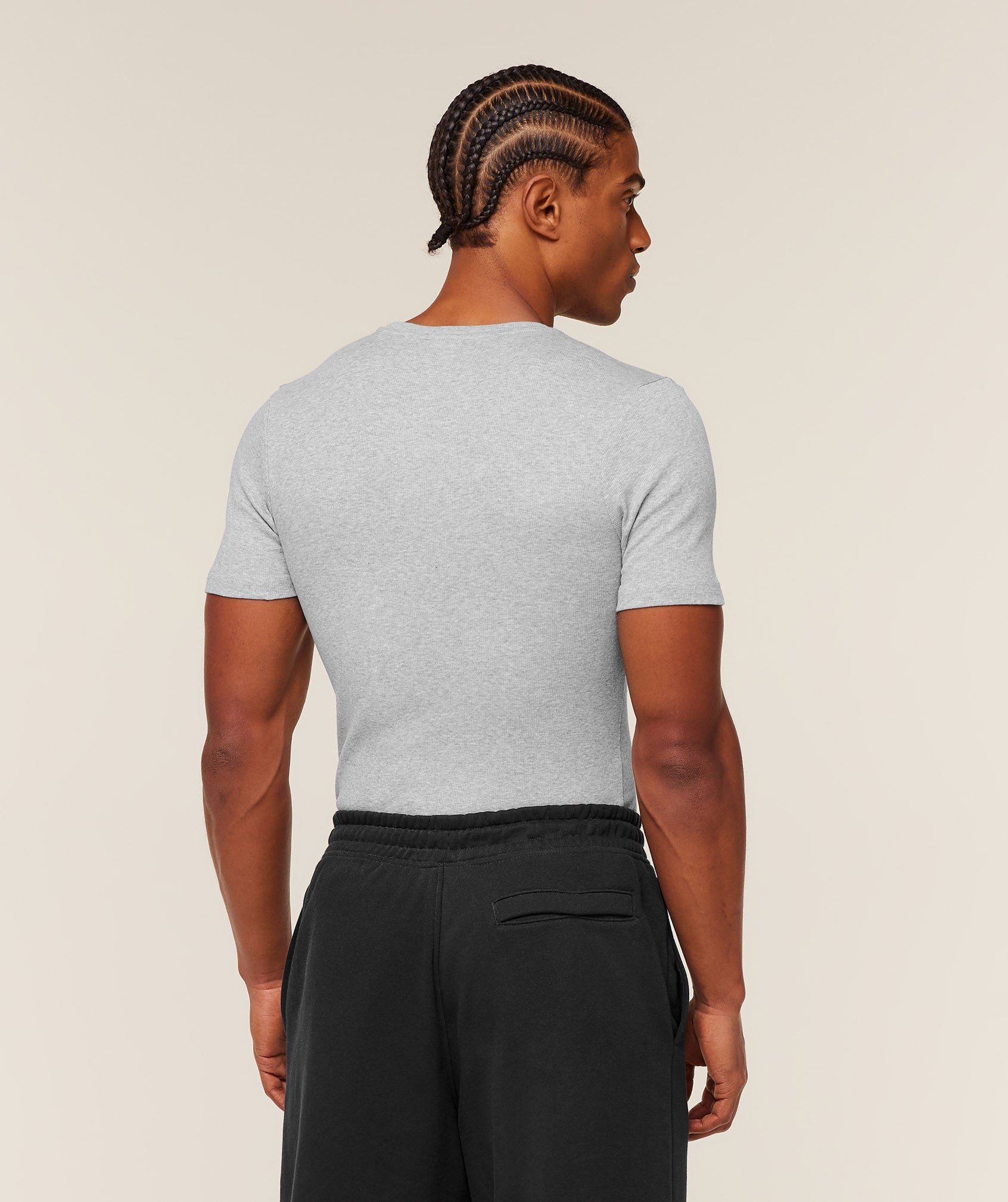 Ribbed T-Shirt - Light Grey Core Marl — imagem 2