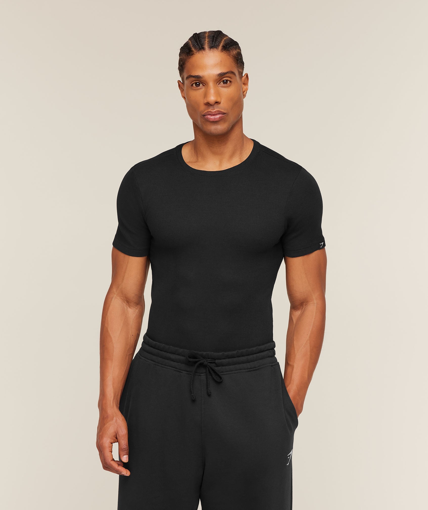 Ribbed T-Shirt - Black — imagem 1