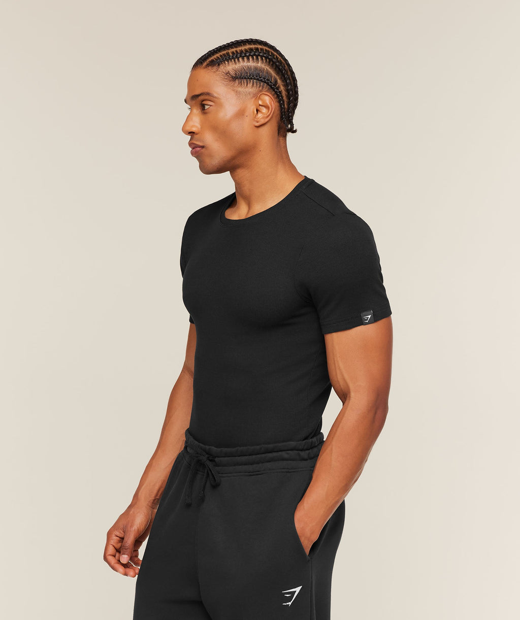 Ribbed T-Shirt - Black — imagem 2